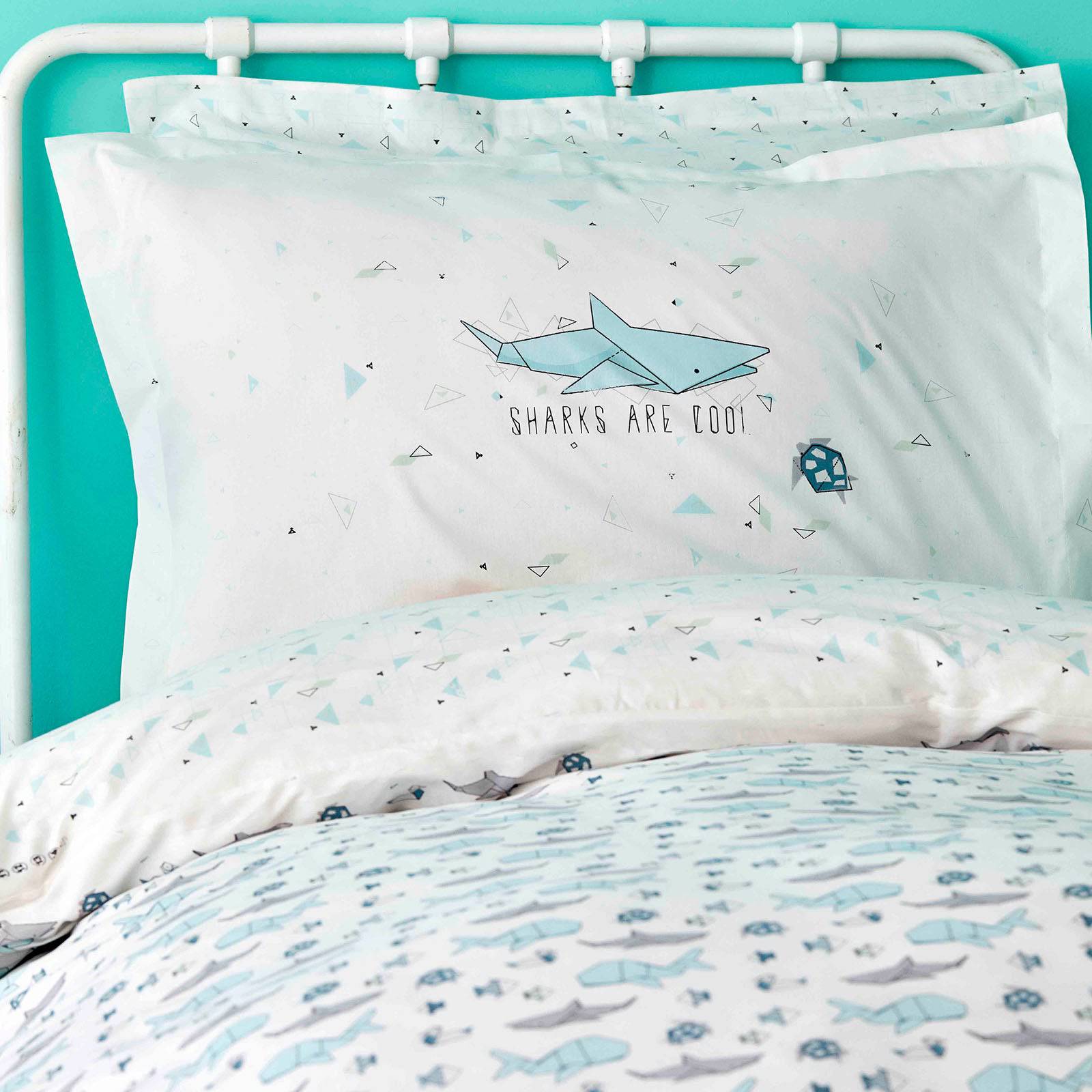 Shark Yesil Set 200.16.01.0111 - Bedding - ebarza Furniture UAE | Shop Modern Furniture in Abu Dhabi & Dubai - مفروشات ايبازرا في الامارات | تسوق اثاث عصري وديكورات مميزة في دبي وابوظبي