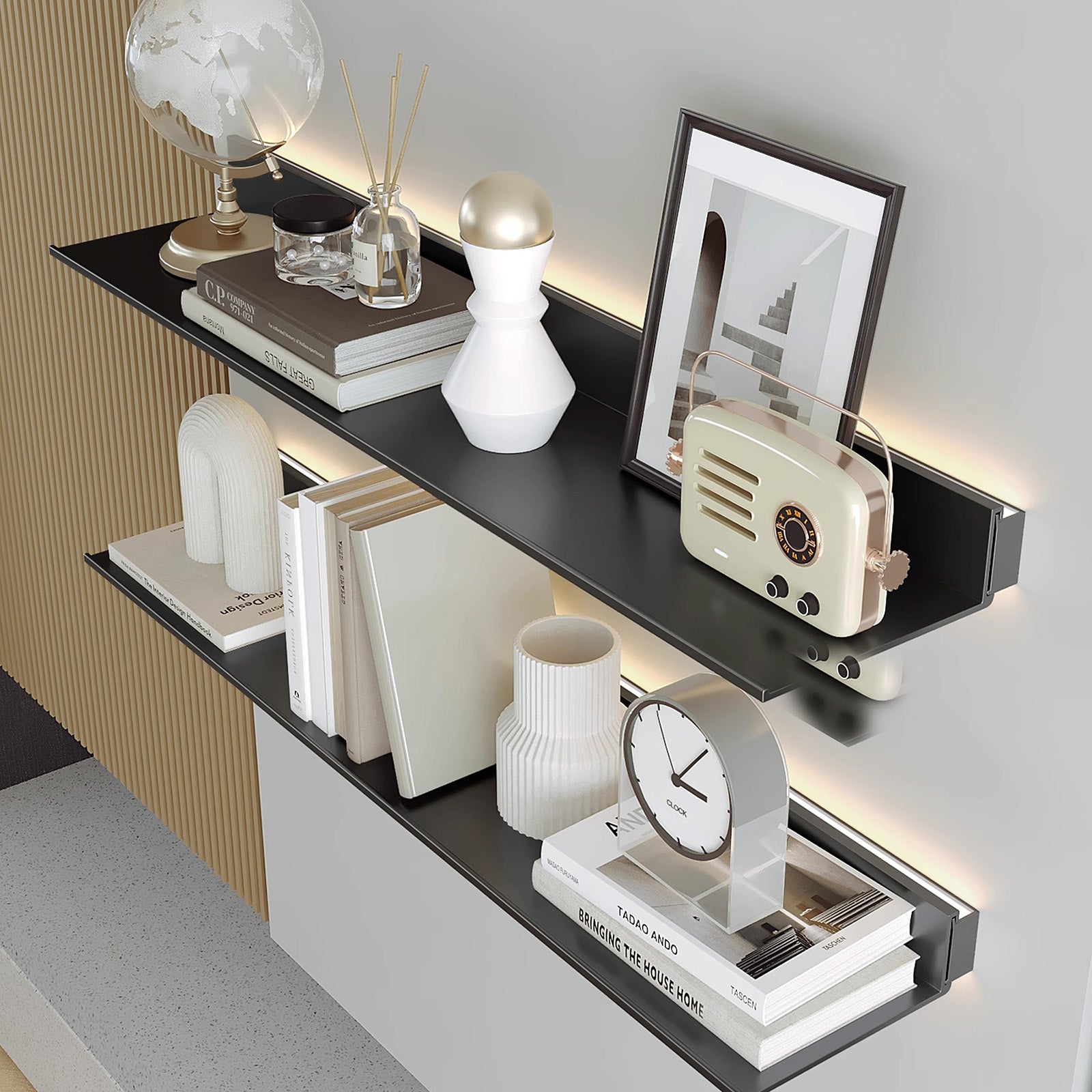 LED Aluminum Panel Light CH4-LT048-1.5m-Matt Black-With Plug-4000k - Wall Lamps - ebarza Furniture UAE | Shop Modern Furniture in Abu Dhabi & Dubai - مفروشات ايبازرا في الامارات | تسوق اثاث عصري وديكورات مميزة في دبي وابوظبي