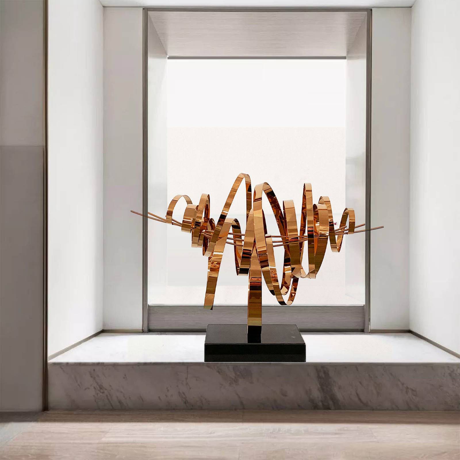 Shock Wave Handcrafted Stainless Steel Artwork Bj2020026 -  Artwork - ebarza Furniture UAE | Shop Modern Furniture in Abu Dhabi & Dubai - مفروشات ايبازرا في الامارات | تسوق اثاث عصري وديكورات مميزة في دبي وابوظبي