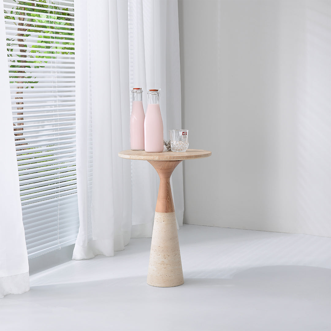 Pre-order 15 Days Delivery Side Table - JK-D224 -Beige - Side Tables - ebarza Furniture UAE | Shop Modern Furniture in Abu Dhabi & Dubai - مفروشات ايبازرا في الامارات | تسوق اثاث عصري وديكورات مميزة في دبي وابوظبي