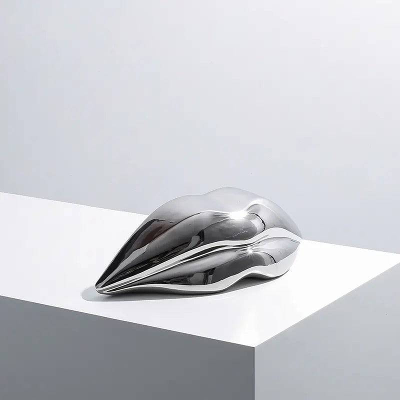 Silver Ceramic Mouth Décor Fa-D22039 -  Home Decor Figurines - ebarza Furniture UAE | Shop Modern Furniture in Abu Dhabi & Dubai - مفروشات ايبازرا في الامارات | تسوق اثاث عصري وديكورات مميزة في دبي وابوظبي