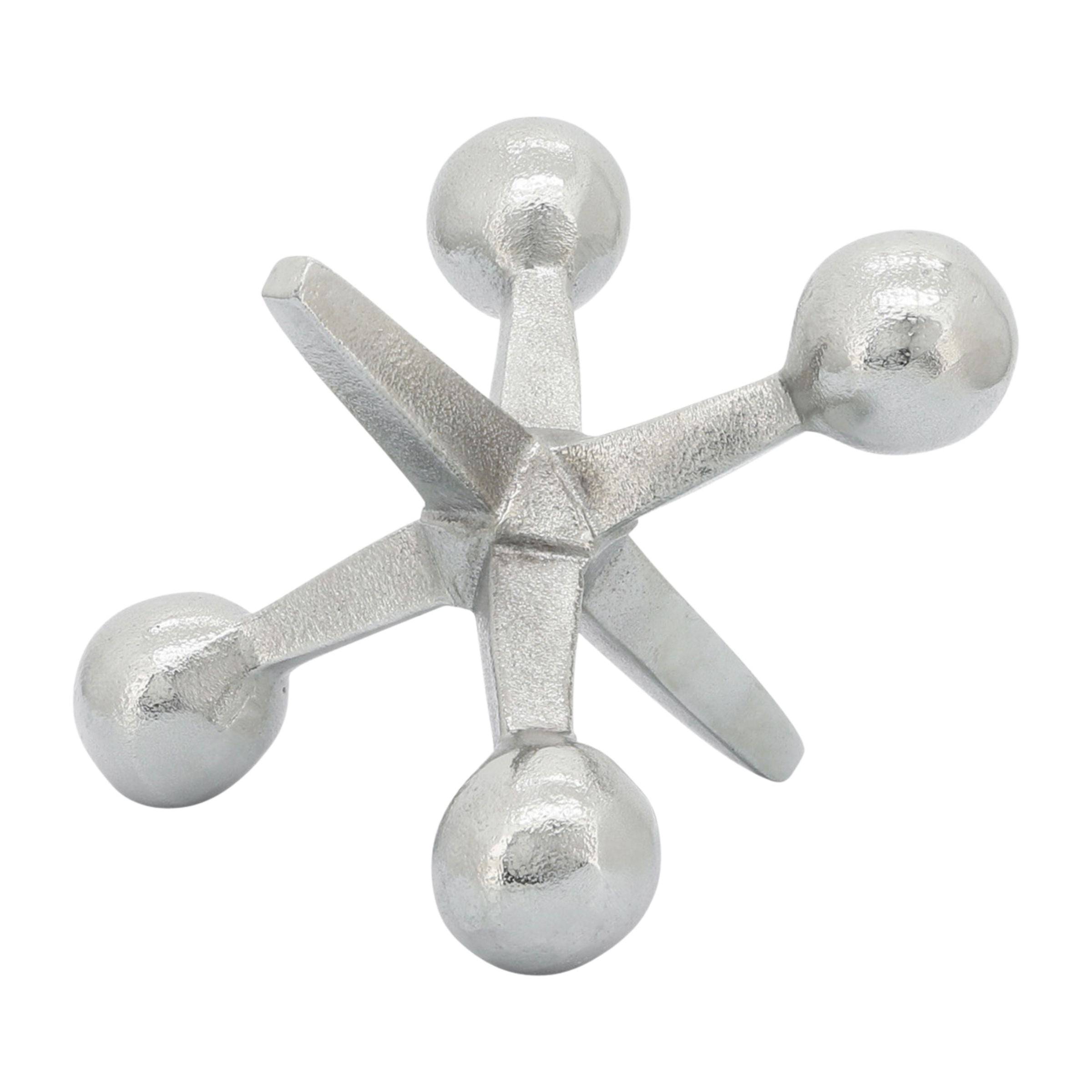 Silver Metal Jacks Decor 12860-06 -  Home Decor Figurines - ebarza Furniture UAE | Shop Modern Furniture in Abu Dhabi & Dubai - مفروشات ايبازرا في الامارات | تسوق اثاث عصري وديكورات مميزة في دبي وابوظبي