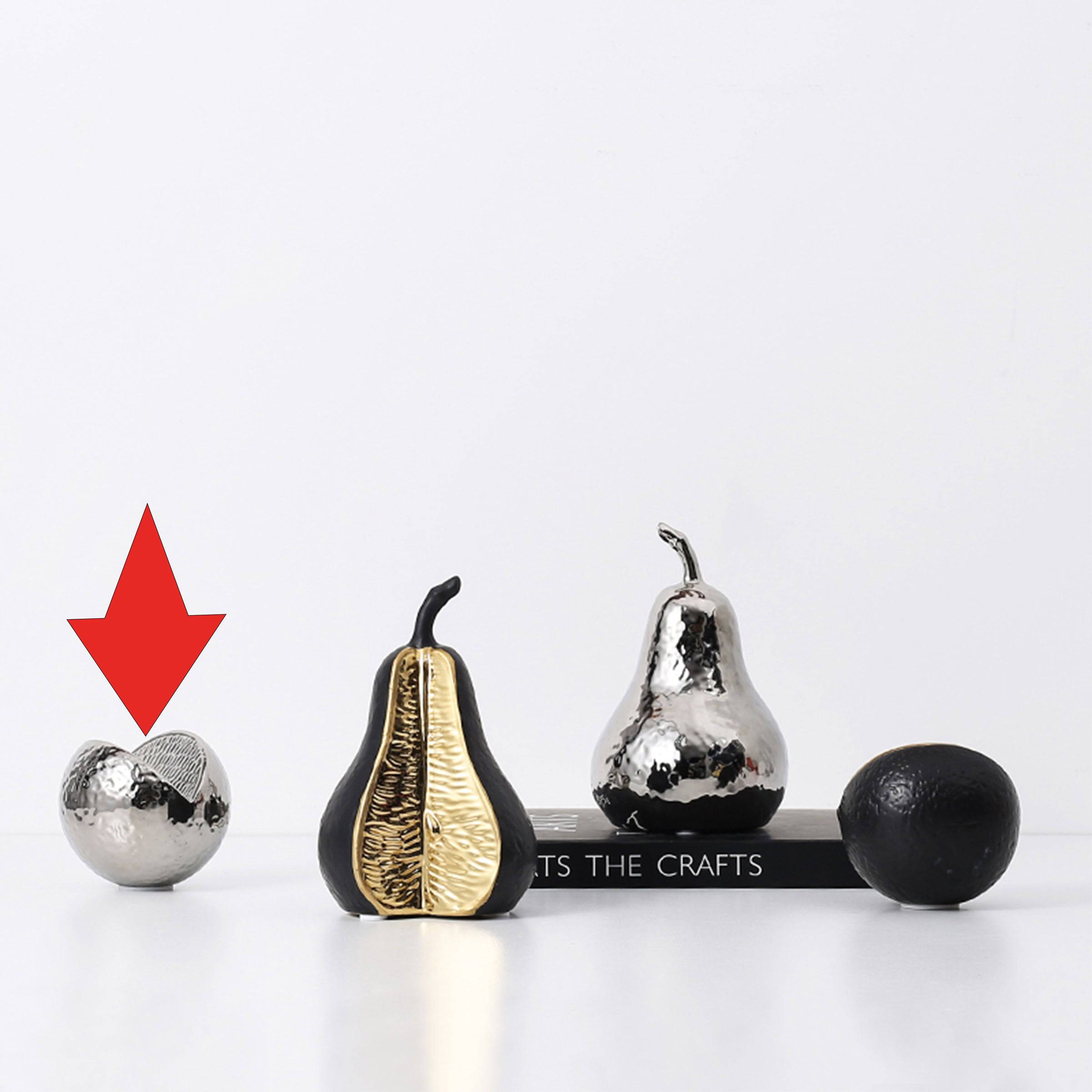 Silver Orange Ornament -A Fa-D21087A - Home Decor Figurines - ebarza Furniture UAE | Shop Modern Furniture in Abu Dhabi & Dubai - مفروشات ايبازرا في الامارات | تسوق اثاث عصري وديكورات مميزة في دبي وابوظبي