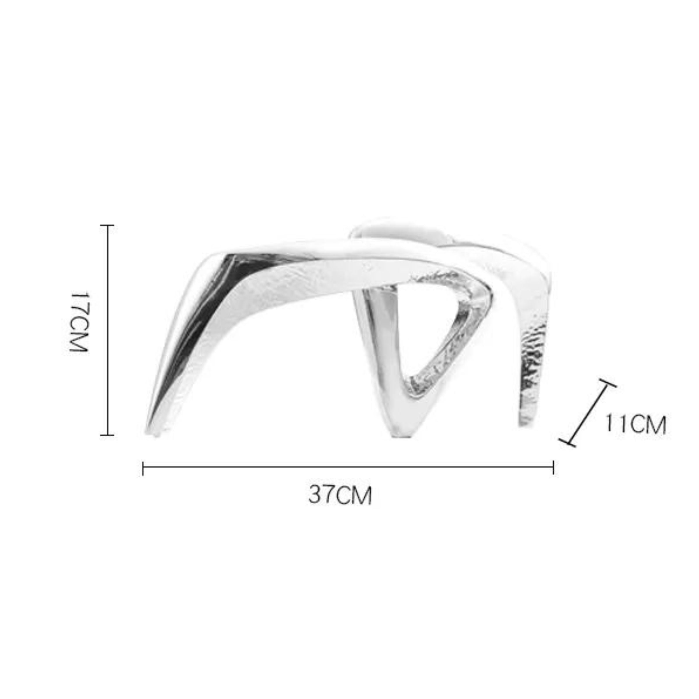 Silver Resin Abstract Sculpture Fc-Sz22031 -  Home Decor Figurines - ebarza Furniture UAE | Shop Modern Furniture in Abu Dhabi & Dubai - مفروشات ايبازرا في الامارات | تسوق اثاث عصري وديكورات مميزة في دبي وابوظبي