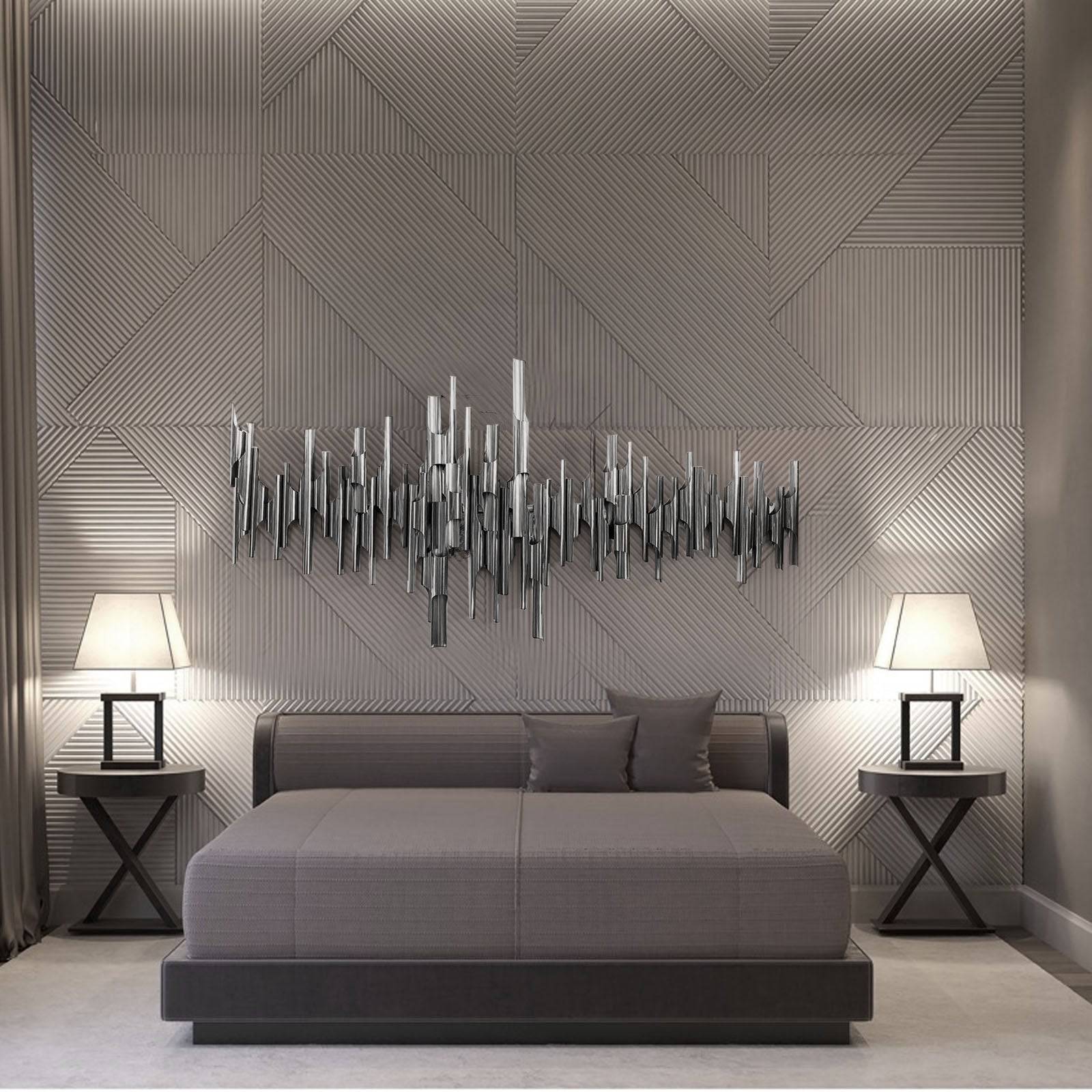 Silver Tubes Handcrafted Stainless Steel Artwork Bg2020012 -  Artwork - ebarza Furniture UAE | Shop Modern Furniture in Abu Dhabi & Dubai - مفروشات ايبازرا في الامارات | تسوق اثاث عصري وديكورات مميزة في دبي وابوظبي