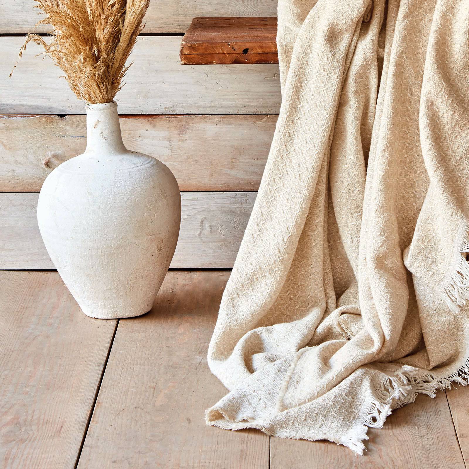 Silvio Gold Double Cotton Pique 200.16.01.0203 - Blankets - ebarza Furniture UAE | Shop Modern Furniture in Abu Dhabi & Dubai - مفروشات ايبازرا في الامارات | تسوق اثاث عصري وديكورات مميزة في دبي وابوظبي