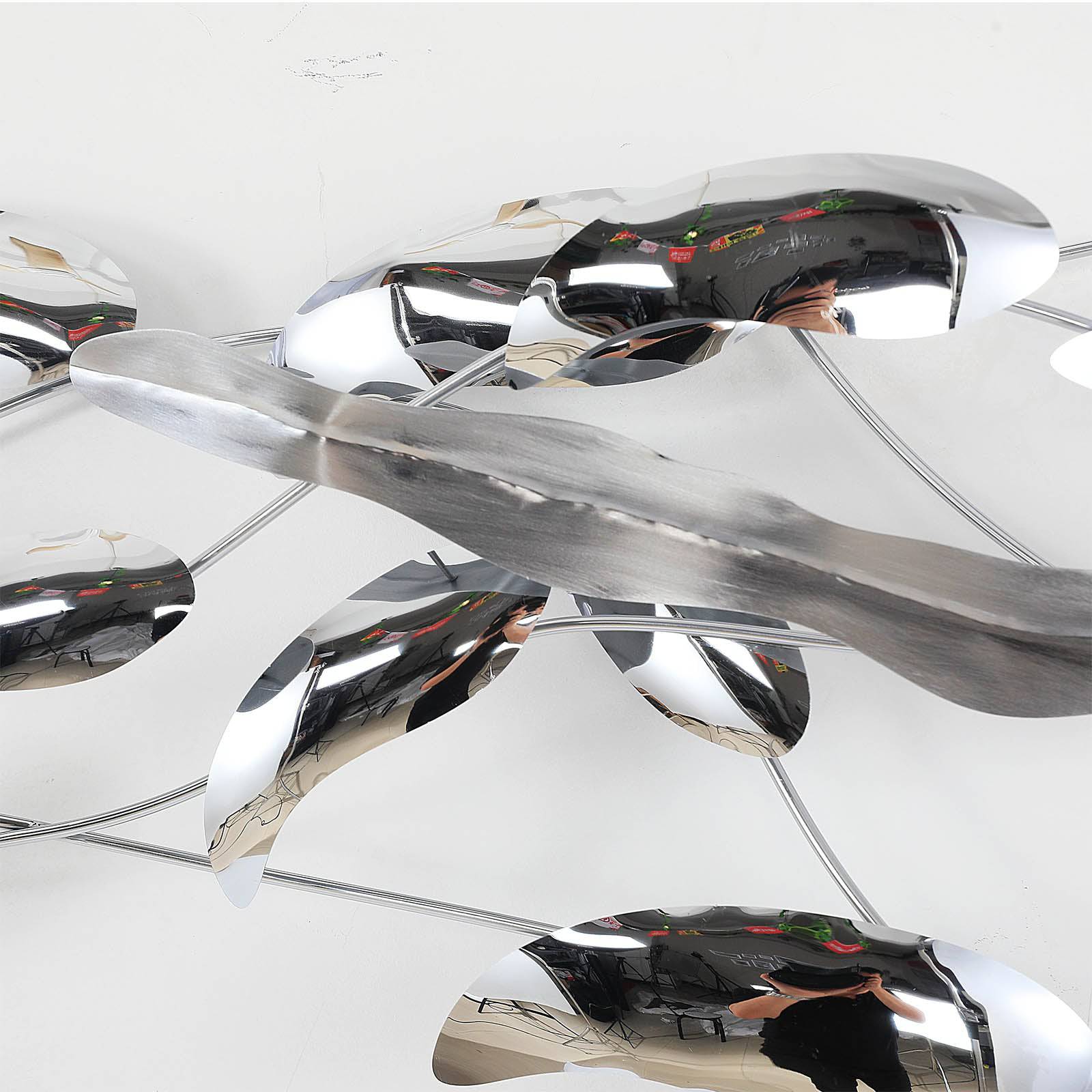 Soft Leaves Handcrafted Stainless Steel Artwork Z08022-C - Artwork - ebarza Furniture UAE | Shop Modern Furniture in Abu Dhabi & Dubai - مفروشات ايبازرا في الامارات | تسوق اثاث عصري وديكورات مميزة في دبي وابوظبي
