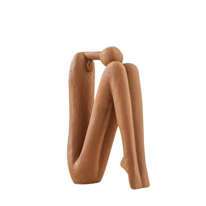 Soft Man Ornament Brown Fc-Sz2190B - Home Decor Figurines - ebarza Furniture UAE | Shop Modern Furniture in Abu Dhabi & Dubai - مفروشات ايبازرا في الامارات | تسوق اثاث عصري وديكورات مميزة في دبي وابوظبي