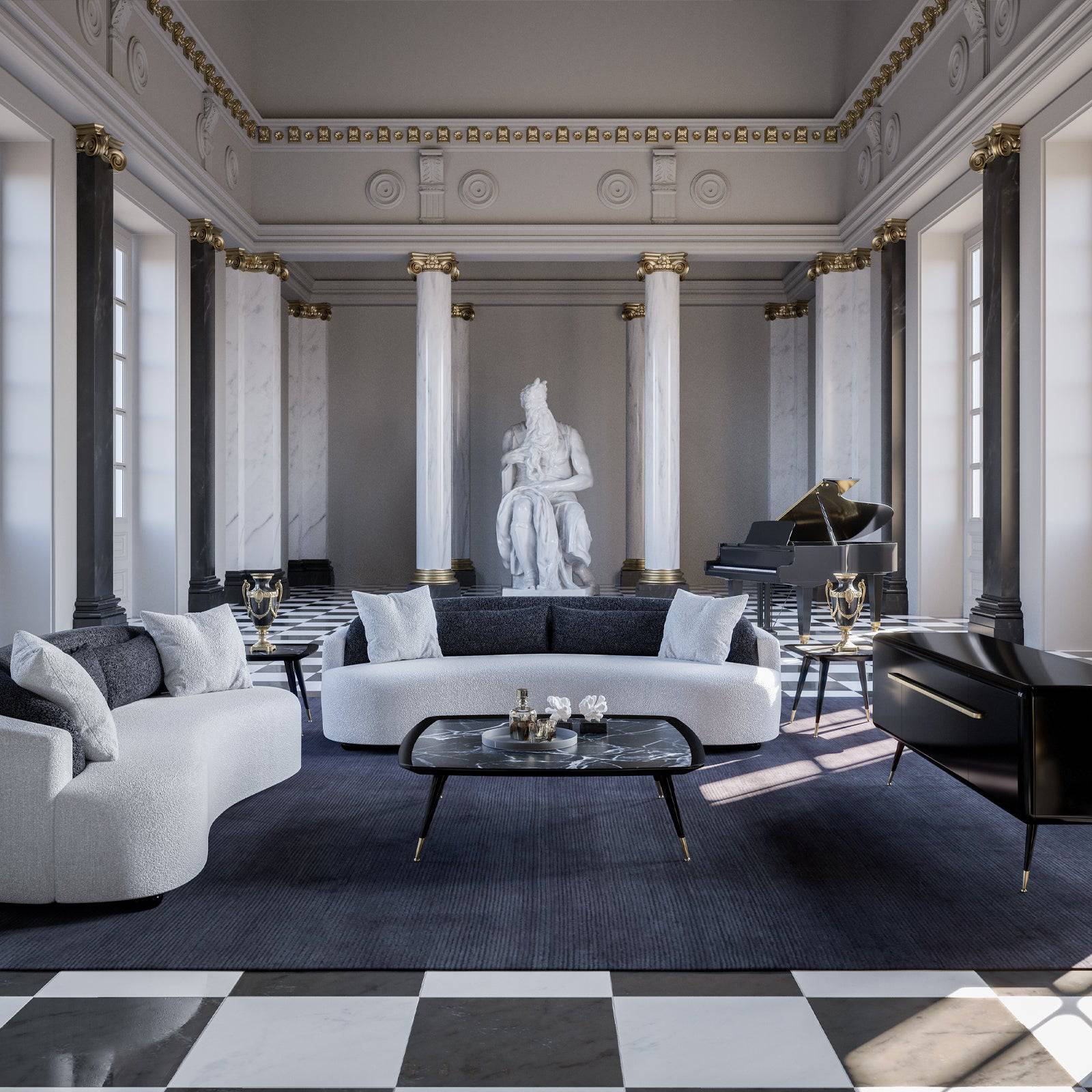 Soho Mounted 4 Seater Sofa Sh4S-Td -  Sofas - ebarza Furniture UAE | Shop Modern Furniture in Abu Dhabi & Dubai - مفروشات ايبازرا في الامارات | تسوق اثاث عصري وديكورات مميزة في دبي وابوظبي