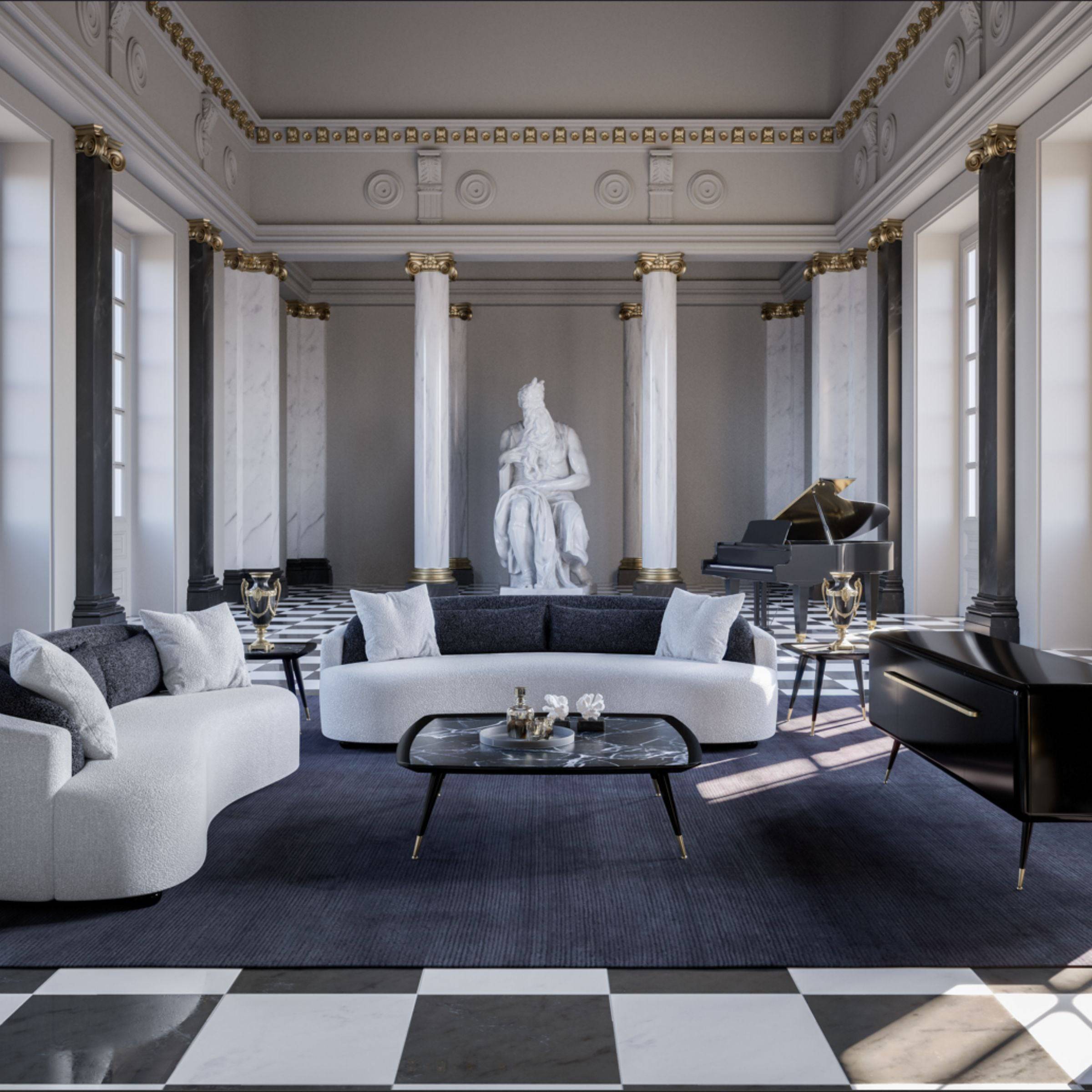 Soho Mounted 4 Seater Sofa Sh4S-Td - Sofas - ebarza Furniture UAE | Shop Modern Furniture in Abu Dhabi & Dubai - مفروشات ايبازرا في الامارات | تسوق اثاث عصري وديكورات مميزة في دبي وابوظبي