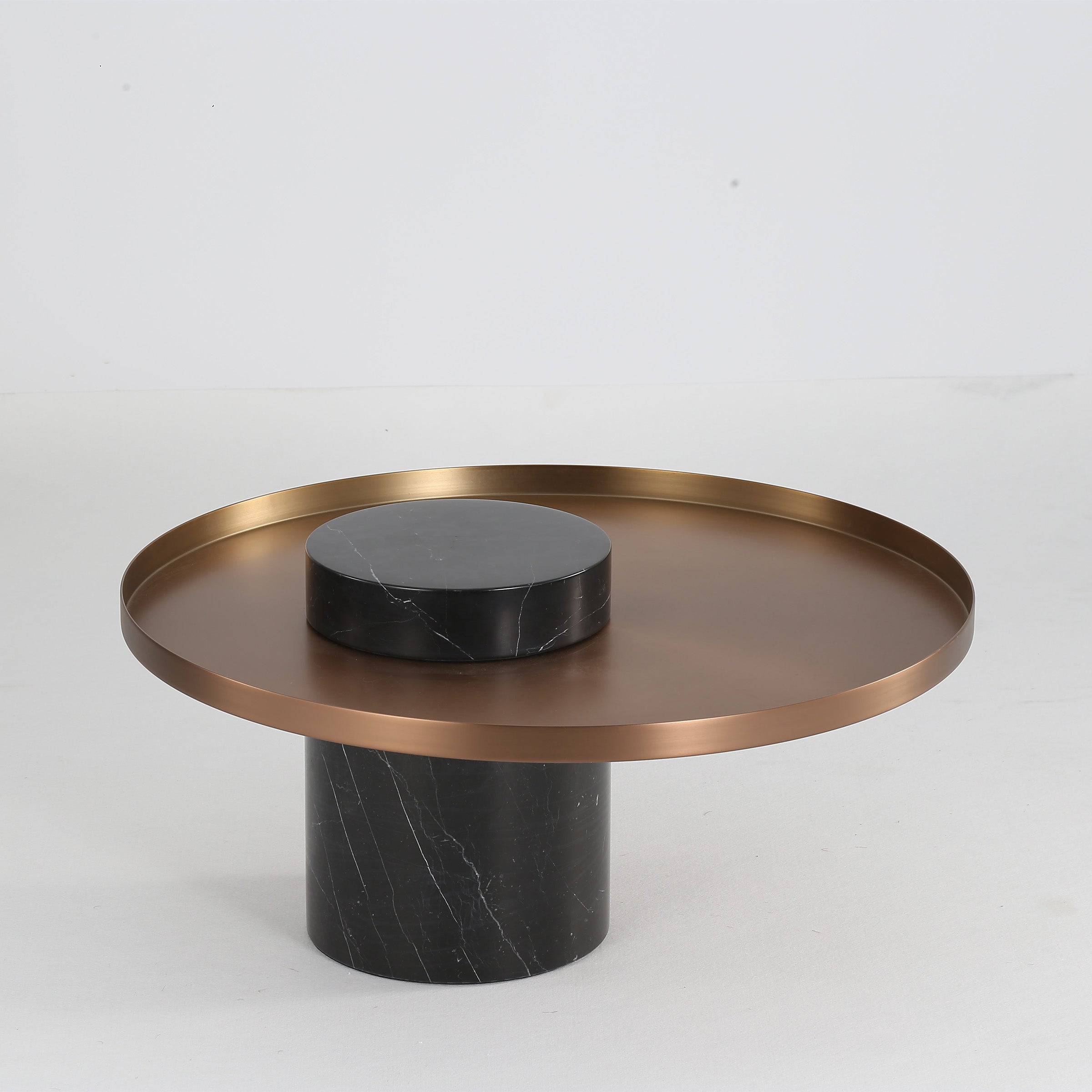 Solid Black Marble Side Table St8699-70 - Side Tables - ebarza Furniture UAE | Shop Modern Furniture in Abu Dhabi & Dubai - مفروشات ايبازرا في الامارات | تسوق اثاث عصري وديكورات مميزة في دبي وابوظبي