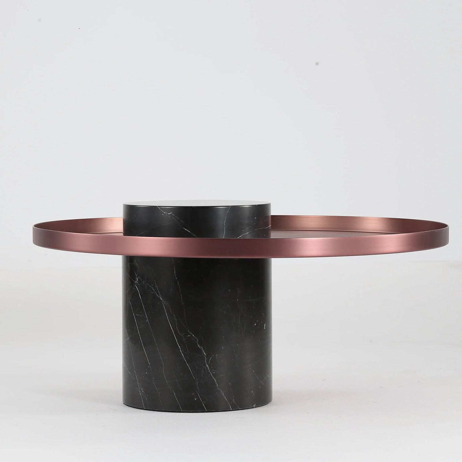 Solid Black Marble Side Table St8699-70 - Side Tables - ebarza Furniture UAE | Shop Modern Furniture in Abu Dhabi & Dubai - مفروشات ايبازرا في الامارات | تسوق اثاث عصري وديكورات مميزة في دبي وابوظبي