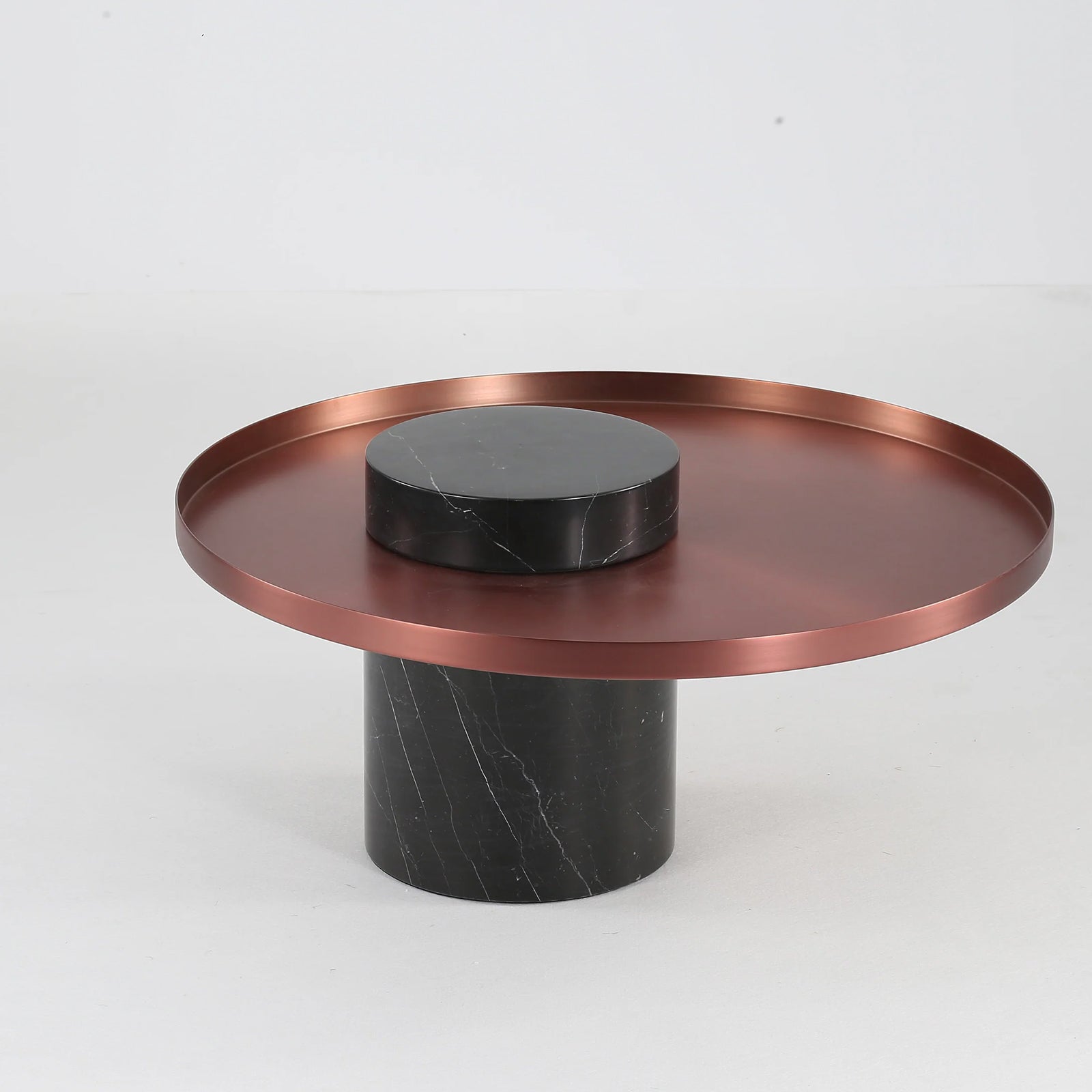 Solid Black Marble Side Table St8699-70 - Side Tables - ebarza Furniture UAE | Shop Modern Furniture in Abu Dhabi & Dubai - مفروشات ايبازرا في الامارات | تسوق اثاث عصري وديكورات مميزة في دبي وابوظبي