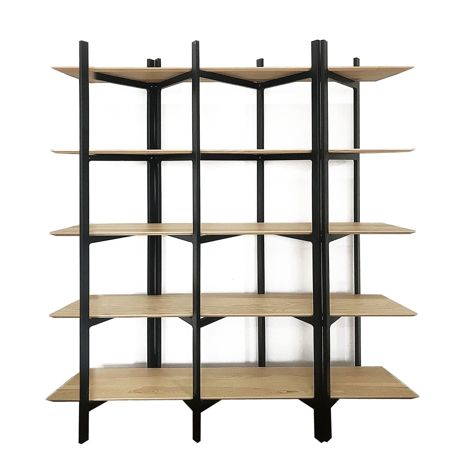 Solid Wood 5 Levels Shelf Sp17359Xl-N - Shelves - ebarza Furniture UAE | Shop Modern Furniture in Abu Dhabi & Dubai - مفروشات ايبازرا في الامارات | تسوق اثاث عصري وديكورات مميزة في دبي وابوظبي