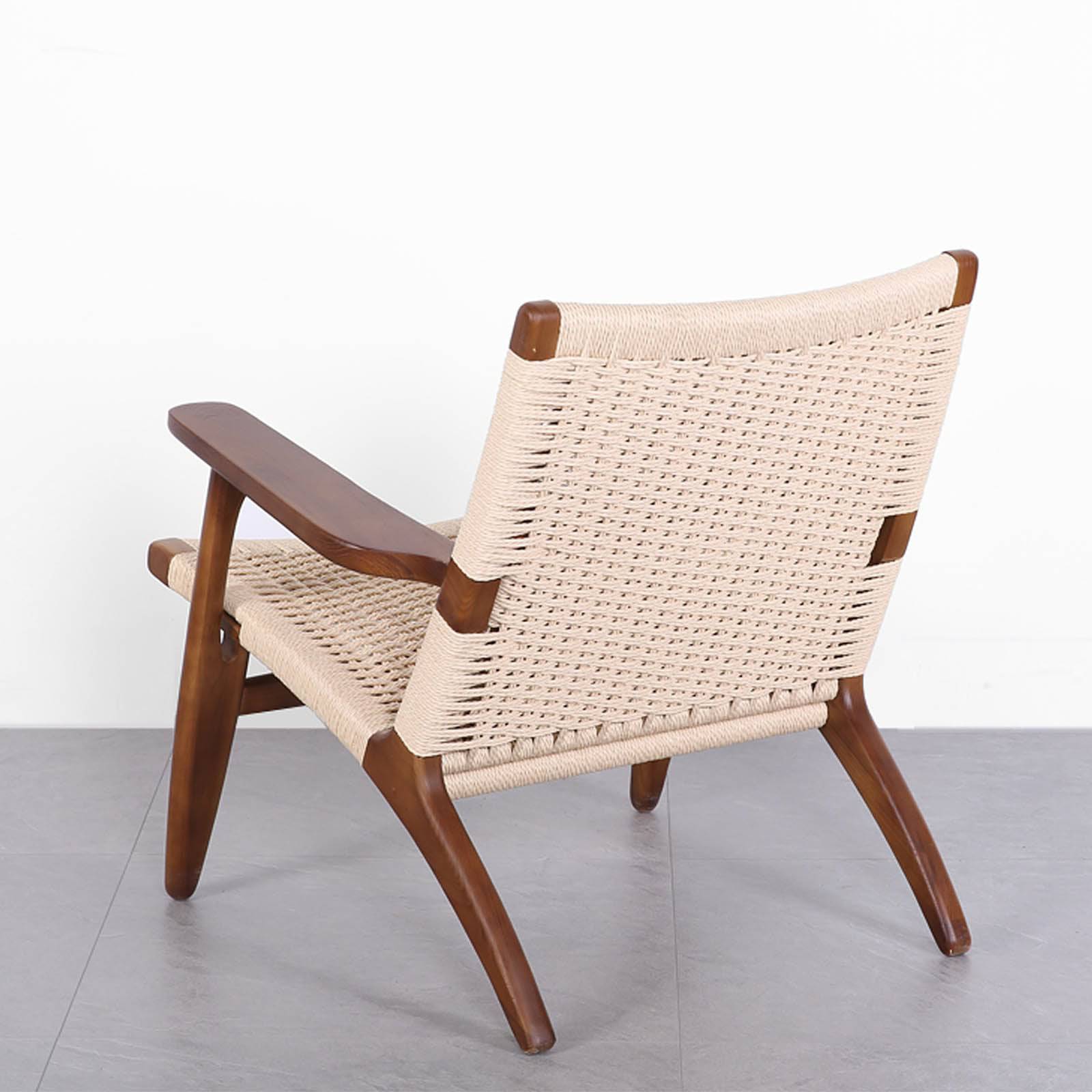 Solid Wood And Cord Lounge Chair  Ws-086-W -  Lounge Chairs - ebarza Furniture UAE | Shop Modern Furniture in Abu Dhabi & Dubai - مفروشات ايبازرا في الامارات | تسوق اثاث عصري وديكورات مميزة في دبي وابوظبي