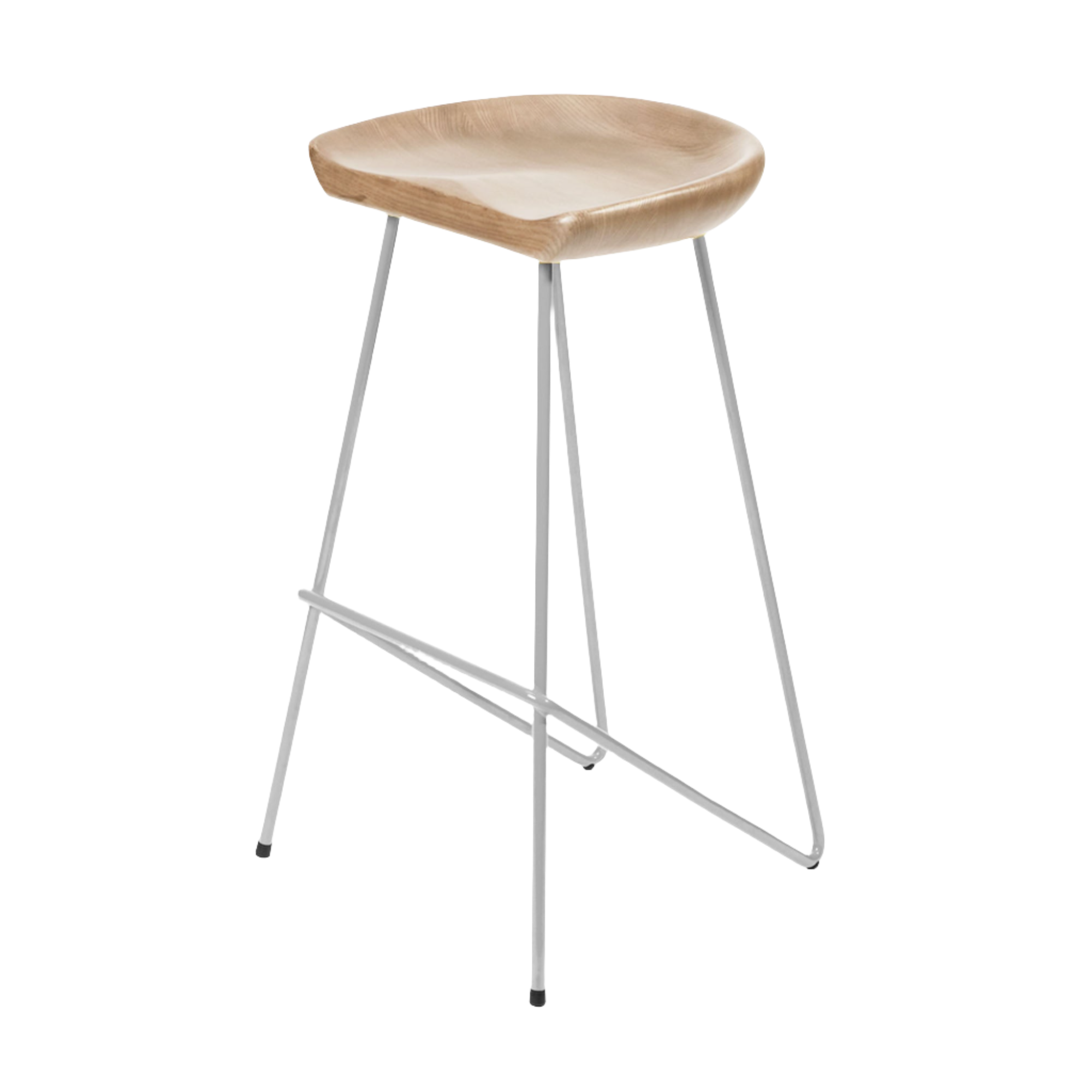 Solid Wood Bar Stool Ws-034E-W-Leg - Bar Stools - ebarza Furniture UAE | Shop Modern Furniture in Abu Dhabi & Dubai - مفروشات ايبازرا في الامارات | تسوق اثاث عصري وديكورات مميزة في دبي وابوظبي