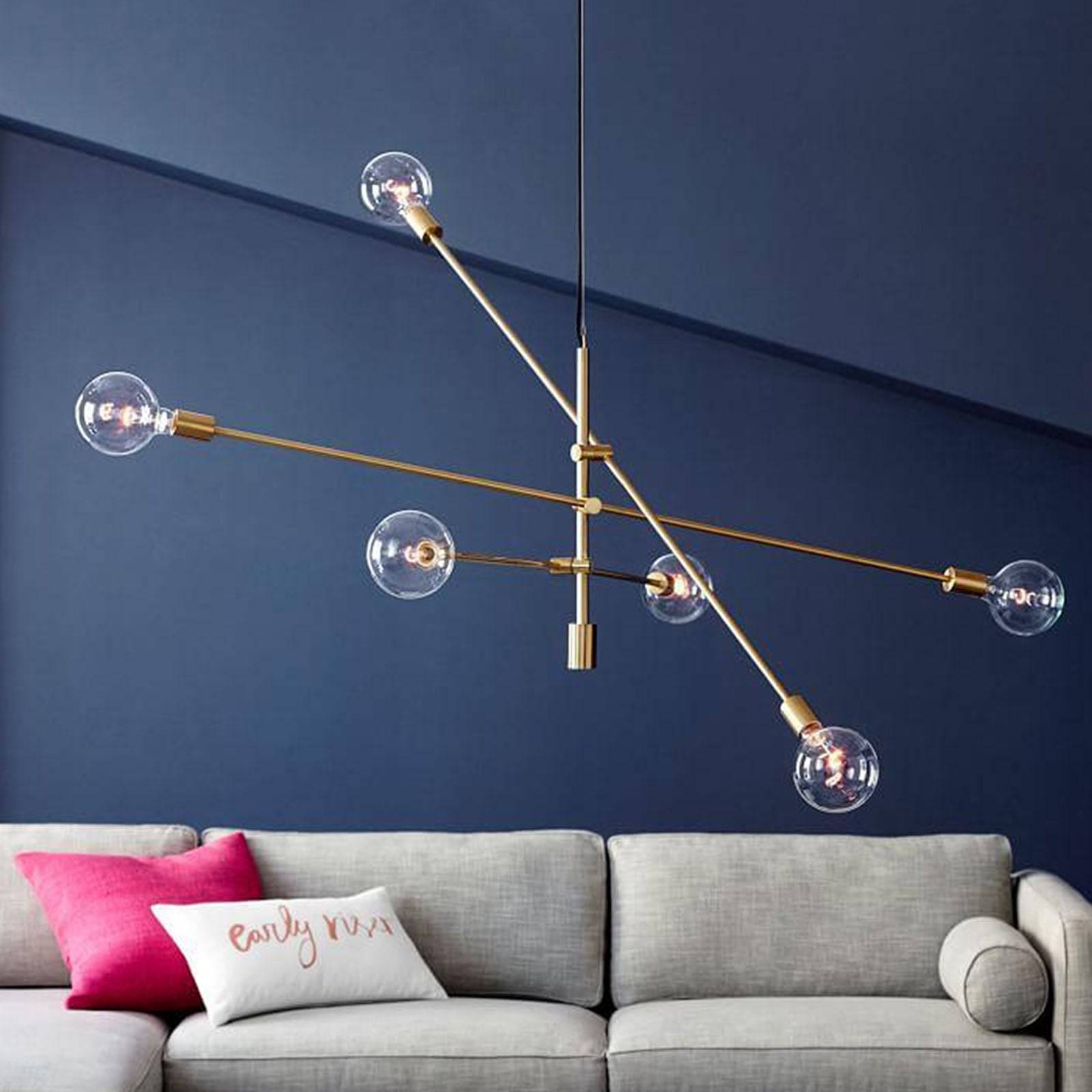 Spider 6 Heads Pendant Lamp Cy-Dd-1111-Ch - Pendant Lamps - ebarza Furniture UAE | Shop Modern Furniture in Abu Dhabi & Dubai - مفروشات ايبازرا في الامارات | تسوق اثاث عصري وديكورات مميزة في دبي وابوظبي