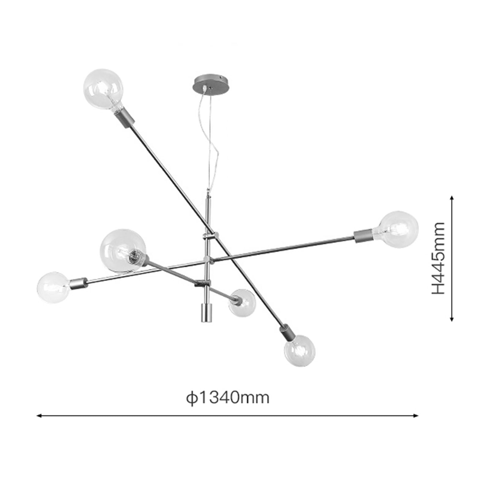 Spider 6 Heads Pendant Lamp Cy-Dd-1111-G - Pendant Lamps - ebarza Furniture UAE | Shop Modern Furniture in Abu Dhabi & Dubai - مفروشات ايبازرا في الامارات | تسوق اثاث عصري وديكورات مميزة في دبي وابوظبي