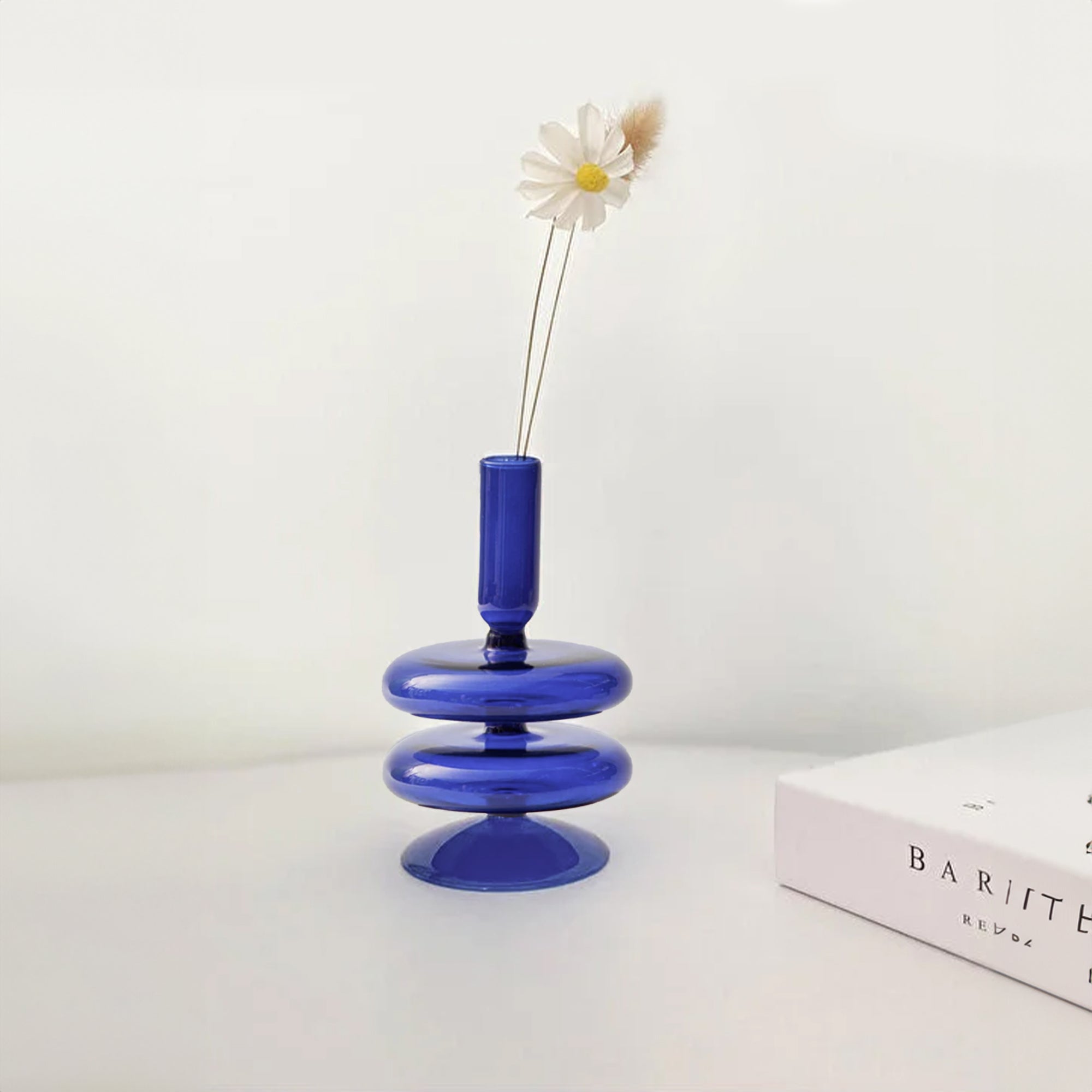 Sprayed Blue Candle Holder 23F117D - Candle Holders - ebarza Furniture UAE | Shop Modern Furniture in Abu Dhabi & Dubai - مفروشات ايبازرا في الامارات | تسوق اثاث عصري وديكورات مميزة في دبي وابوظبي
