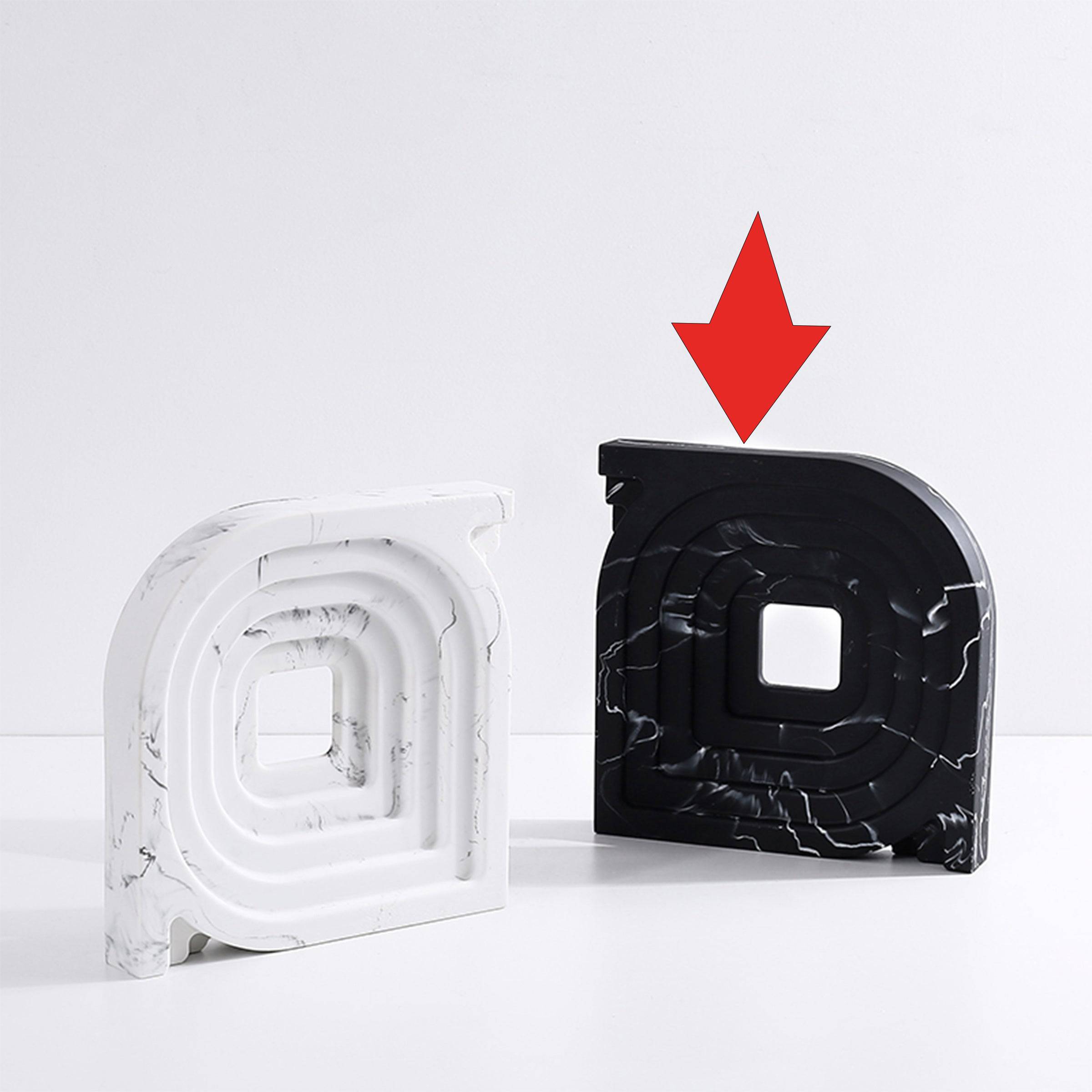 Square And Round Corner Ornaments Black Fc-Sz21105A -  Home Decor Figurines - ebarza Furniture UAE | Shop Modern Furniture in Abu Dhabi & Dubai - مفروشات ايبازرا في الامارات | تسوق اثاث عصري وديكورات مميزة في دبي وابوظبي