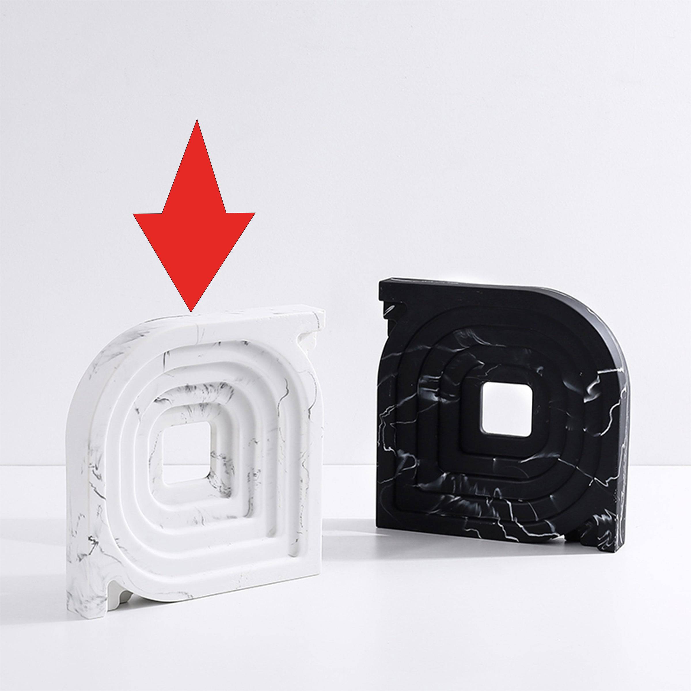 Square And Round Corner Ornaments White Fc-Sz21105B -  Home Decor Figurines - ebarza Furniture UAE | Shop Modern Furniture in Abu Dhabi & Dubai - مفروشات ايبازرا في الامارات | تسوق اثاث عصري وديكورات مميزة في دبي وابوظبي