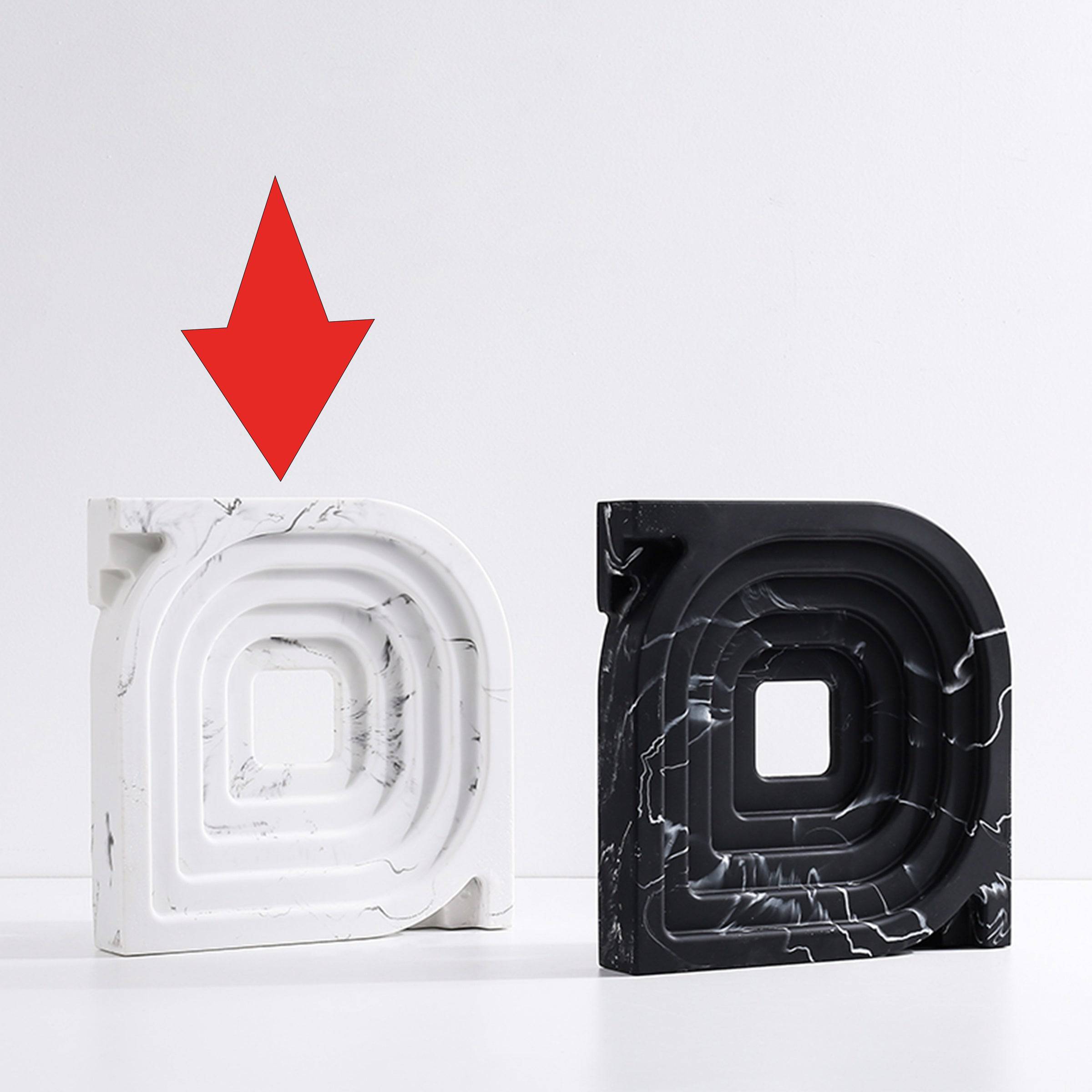 Square And Round Corner Ornaments White Fc-Sz21105B -  Home Decor Figurines - ebarza Furniture UAE | Shop Modern Furniture in Abu Dhabi & Dubai - مفروشات ايبازرا في الامارات | تسوق اثاث عصري وديكورات مميزة في دبي وابوظبي