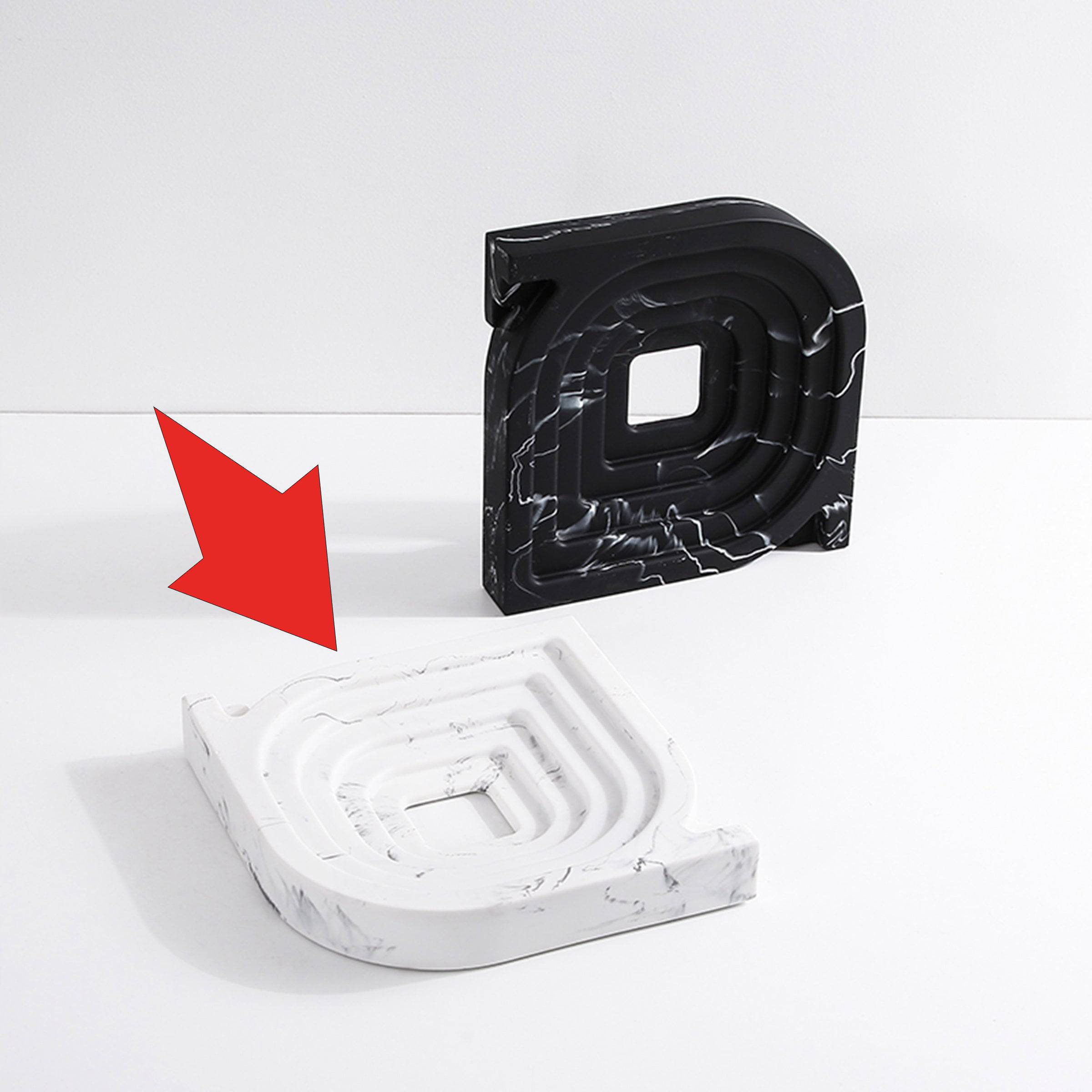 Square And Round Corner Ornaments White Fc-Sz21105B -  Home Decor Figurines - ebarza Furniture UAE | Shop Modern Furniture in Abu Dhabi & Dubai - مفروشات ايبازرا في الامارات | تسوق اثاث عصري وديكورات مميزة في دبي وابوظبي