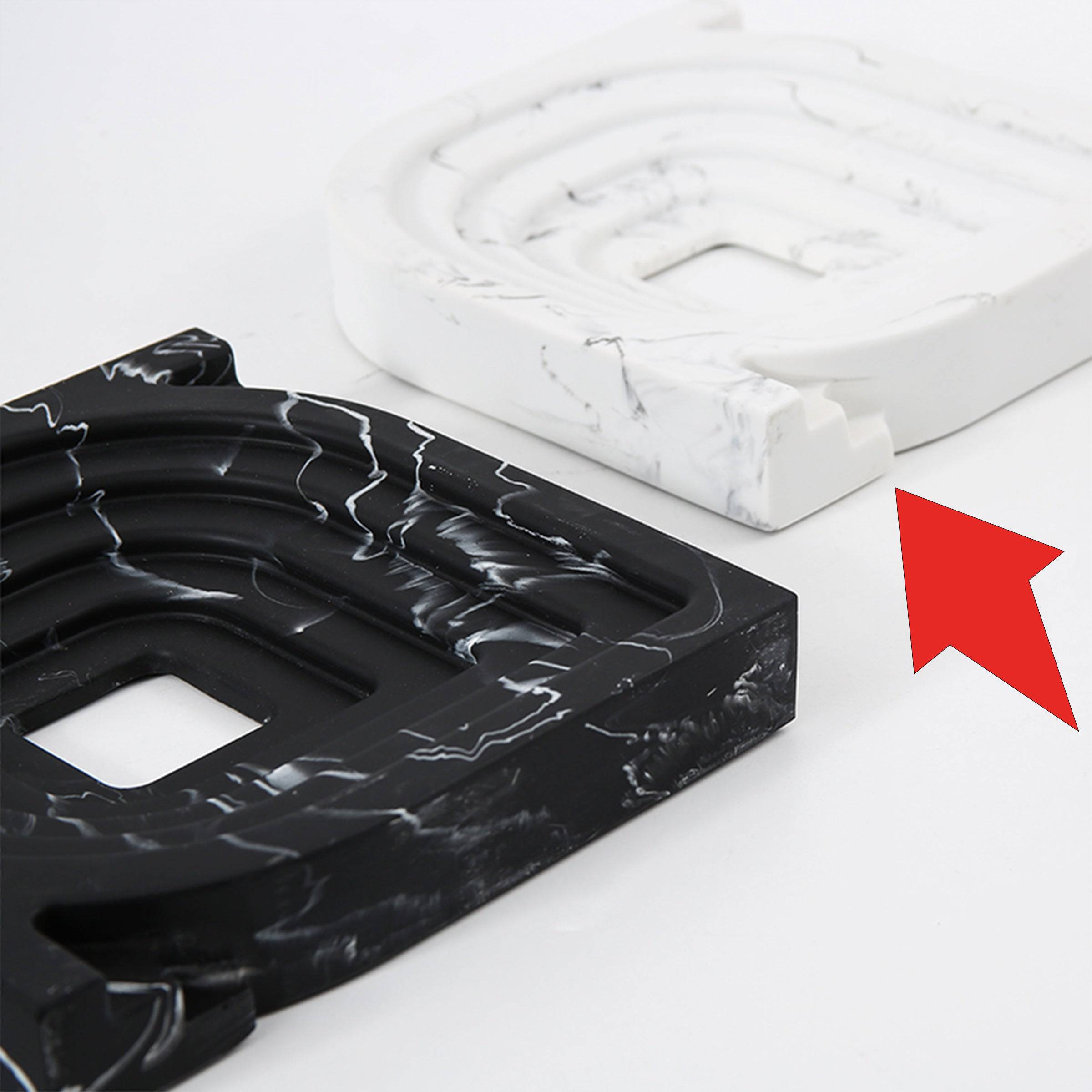 Square And Round Corner Ornaments White Fc-Sz21105B -  Home Decor Figurines - ebarza Furniture UAE | Shop Modern Furniture in Abu Dhabi & Dubai - مفروشات ايبازرا في الامارات | تسوق اثاث عصري وديكورات مميزة في دبي وابوظبي