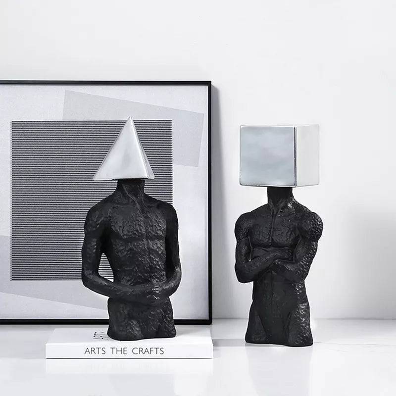 Square Man Gold A Fc-Sz2193A - Home Decor Figurines - ebarza Furniture UAE | Shop Modern Furniture in Abu Dhabi & Dubai - مفروشات ايبازرا في الامارات | تسوق اثاث عصري وديكورات مميزة في دبي وابوظبي