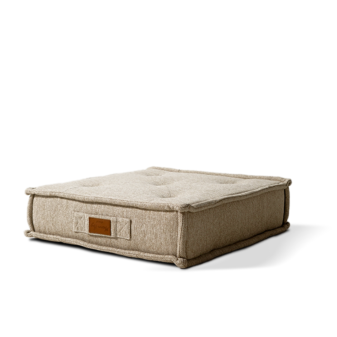 La Concha Pouf With Compressed Foam - 333-CF-Beige - Poufs - ebarza Furniture UAE | Shop Modern Furniture in Abu Dhabi & Dubai - مفروشات ايبازرا في الامارات | تسوق اثاث عصري وديكورات مميزة في دبي وابوظبي