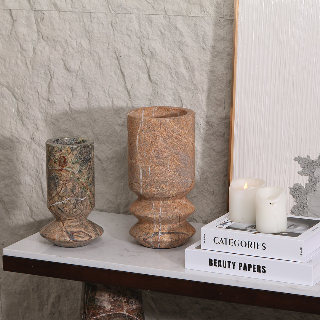 Stone Vase-S KB3017AS - Vases - ebarza Furniture UAE | Shop Modern Furniture in Abu Dhabi & Dubai - مفروشات ايبازرا في الامارات | تسوق اثاث عصري وديكورات مميزة في دبي وابوظبي
