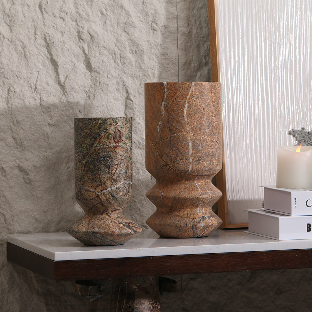 Stone Vase-S KB3017AS - Vases - ebarza Furniture UAE | Shop Modern Furniture in Abu Dhabi & Dubai - مفروشات ايبازرا في الامارات | تسوق اثاث عصري وديكورات مميزة في دبي وابوظبي
