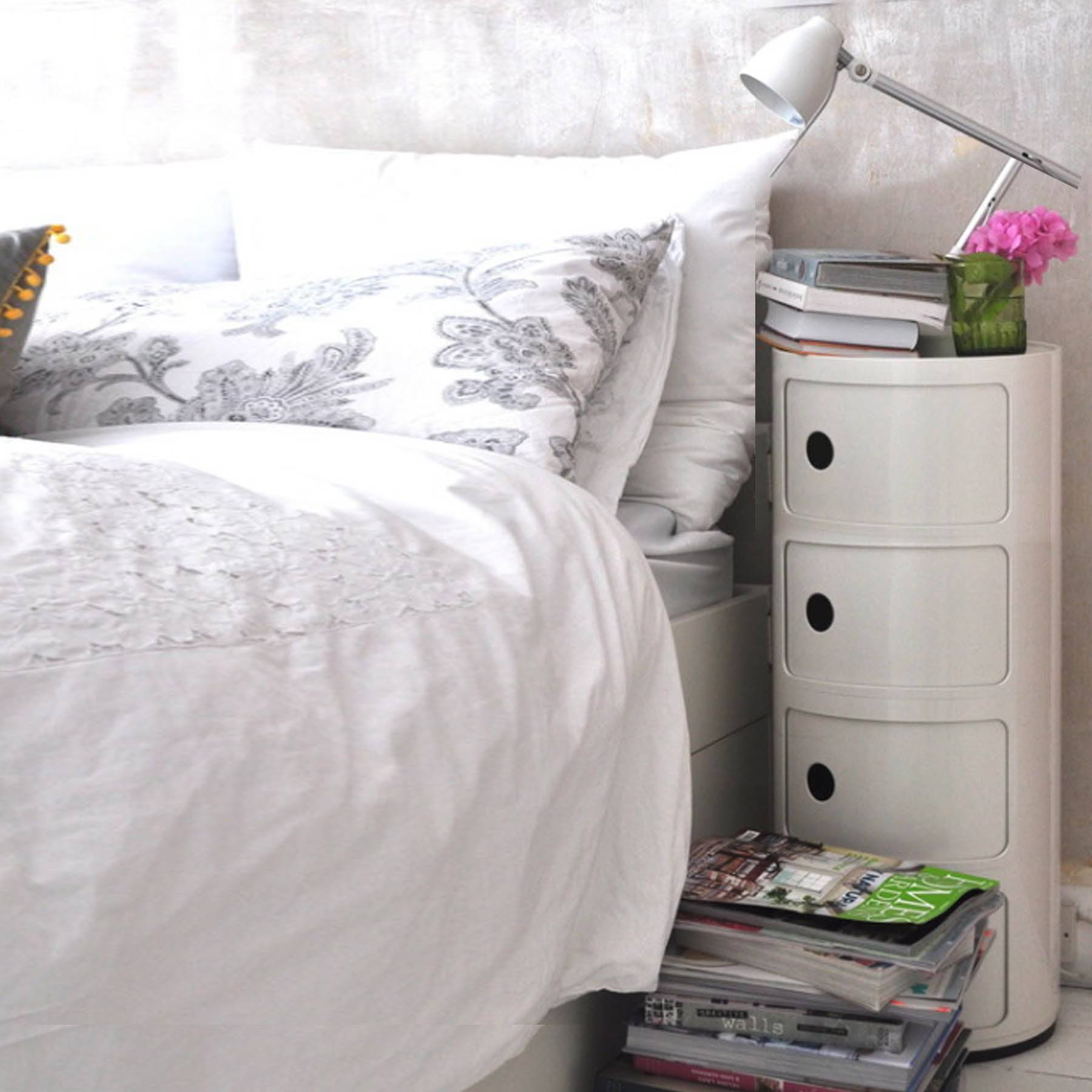 Storage/Bedside Table Bb-02B-W - Side Tables - ebarza Furniture UAE | Shop Modern Furniture in Abu Dhabi & Dubai - مفروشات ايبازرا في الامارات | تسوق اثاث عصري وديكورات مميزة في دبي وابوظبي