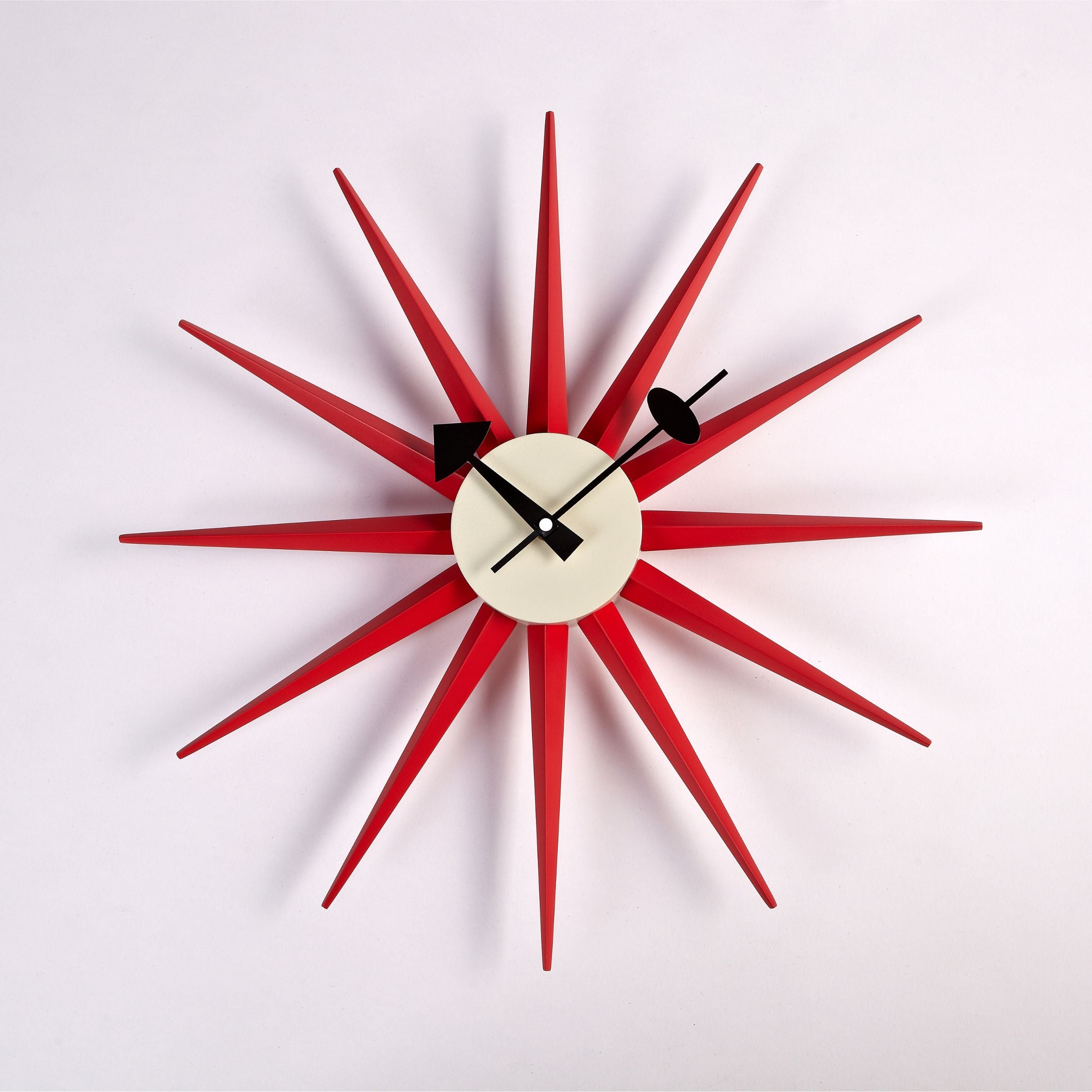 Sun Wall Clock Cw08-Red - Clocks - ebarza Furniture UAE | Shop Modern Furniture in Abu Dhabi & Dubai - مفروشات ايبازرا في الامارات | تسوق اثاث عصري وديكورات مميزة في دبي وابوظبي