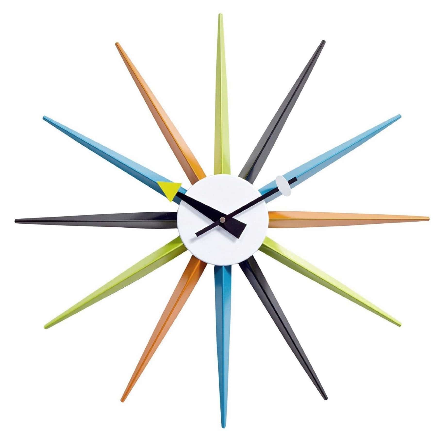 Sun Wall Clock Cw08-Wmulti -  Clocks - ebarza Furniture UAE | Shop Modern Furniture in Abu Dhabi & Dubai - مفروشات ايبازرا في الامارات | تسوق اثاث عصري وديكورات مميزة في دبي وابوظبي