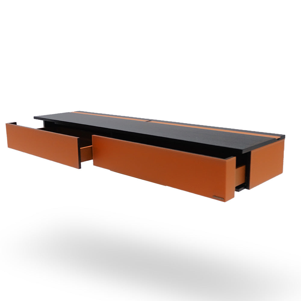 Suspended / Hanged Modular Wall Unit / Dresser / TV unit 160CM MLL-CUS01-M7 Orange - Storage/TV Unites - ebarza Furniture UAE | Shop Modern Furniture in Abu Dhabi & Dubai - مفروشات ايبازرا في الامارات | تسوق اثاث عصري وديكورات مميزة في دبي وابوظبي