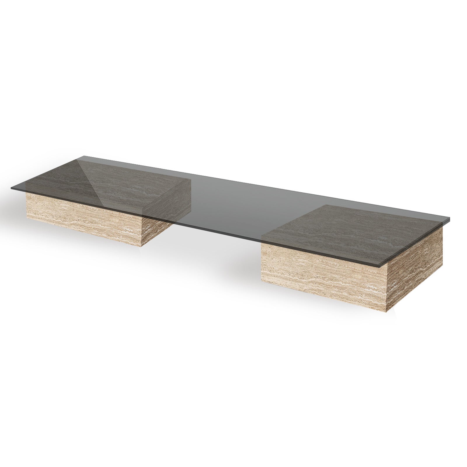 Travertine Coffee Table JA017 - Coffee Tables - ebarza Furniture UAE | Shop Modern Furniture in Abu Dhabi & Dubai - مفروشات ايبازرا في الامارات | تسوق اثاث عصري وديكورات مميزة في دبي وابوظبي