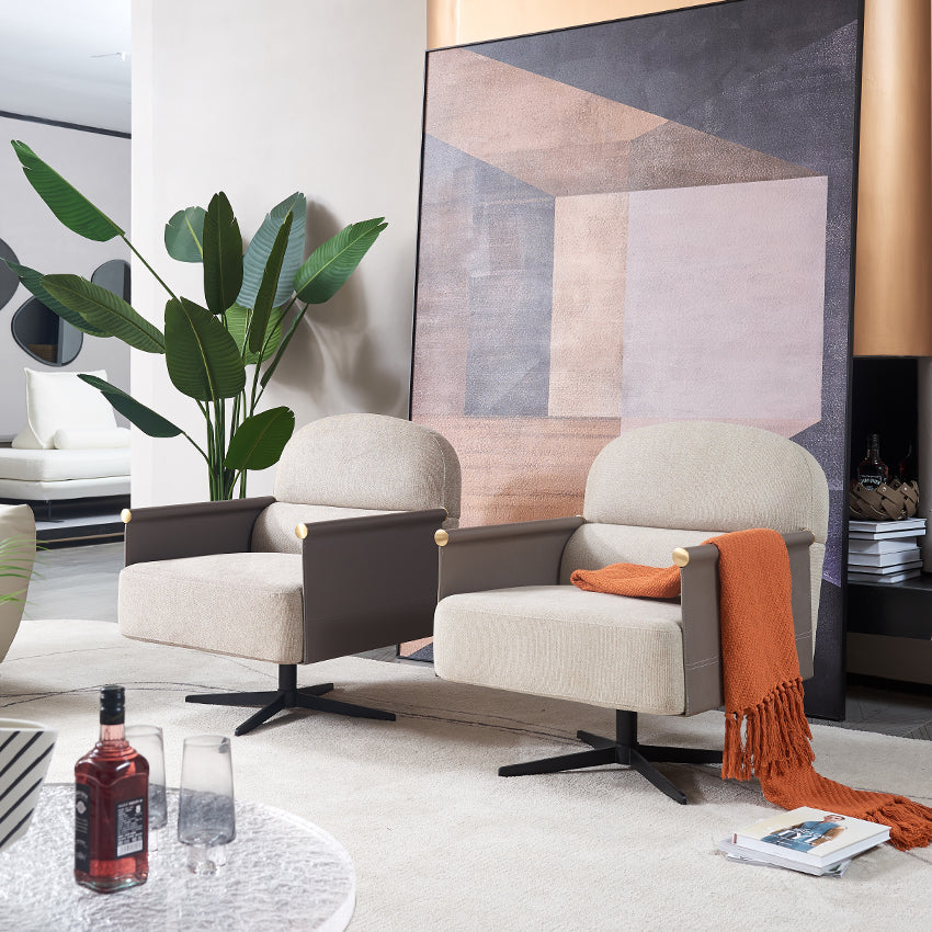 Tank Swivel Lounge Chair MLL-A25 - Lounge Chairs - ebarza Furniture UAE | Shop Modern Furniture in Abu Dhabi & Dubai - مفروشات ايبازرا في الامارات | تسوق اثاث عصري وديكورات مميزة في دبي وابوظبي