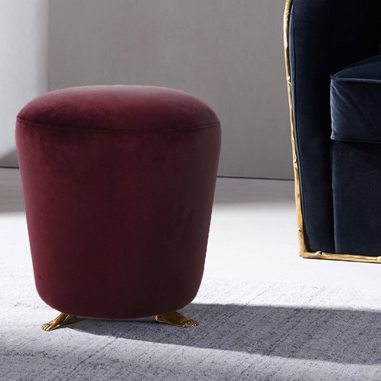 Terni Copper Stool Tg-413-R - Poufs - ebarza Furniture UAE | Shop Modern Furniture in Abu Dhabi & Dubai - مفروشات ايبازرا في الامارات | تسوق اثاث عصري وديكورات مميزة في دبي وابوظبي