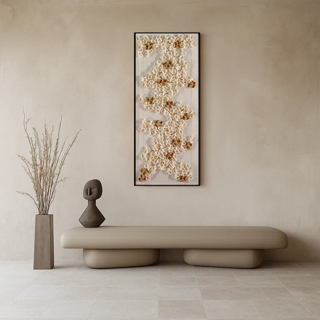 Terra Bloom Paper Hand Painted Acrylic Painting 100x40cm - TY250343/SOAP-TY9001 - Paintings - ebarza Furniture UAE | Shop Modern Furniture in Abu Dhabi & Dubai - مفروشات ايبازرا في الامارات | تسوق اثاث عصري وديكورات مميزة في دبي وابوظبي