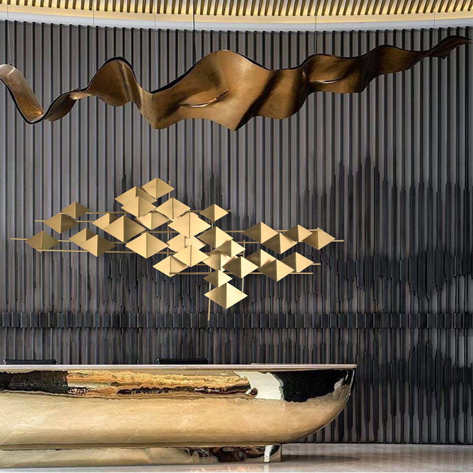 Display Item - The Flock Handcrafted Stainless Steel Artwork Z08023-G Nakheel -  DISPLAY ITEM - ebarza Furniture UAE | Shop Modern Furniture in Abu Dhabi & Dubai - مفروشات ايبازرا في الامارات | تسوق اثاث عصري وديكورات مميزة في دبي وابوظبي