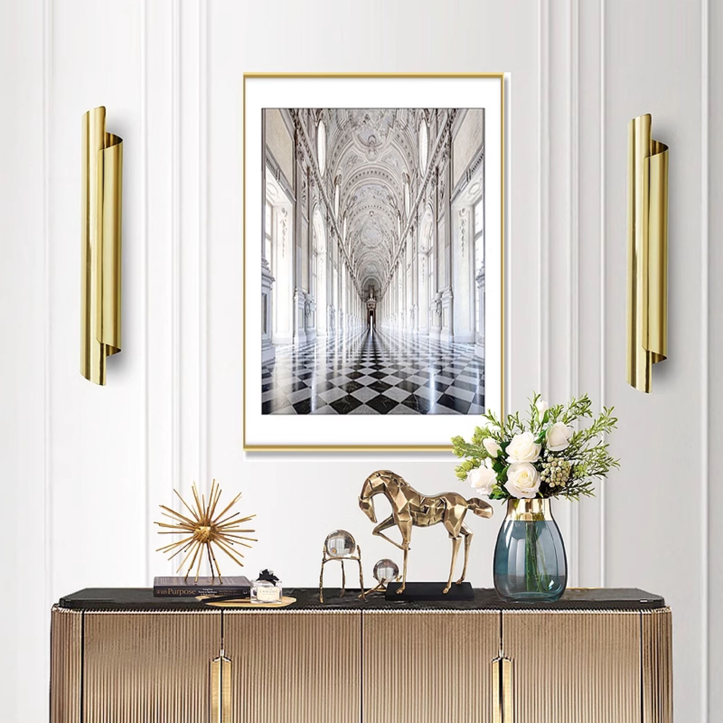 Pre-order 35 Days Delivery The Golden Roll Wall Lamp CY-BD-1025 - Wall Lamps - ebarza Furniture UAE | Shop Modern Furniture in Abu Dhabi & Dubai - مفروشات ايبازرا في الامارات | تسوق اثاث عصري وديكورات مميزة في دبي وابوظبي