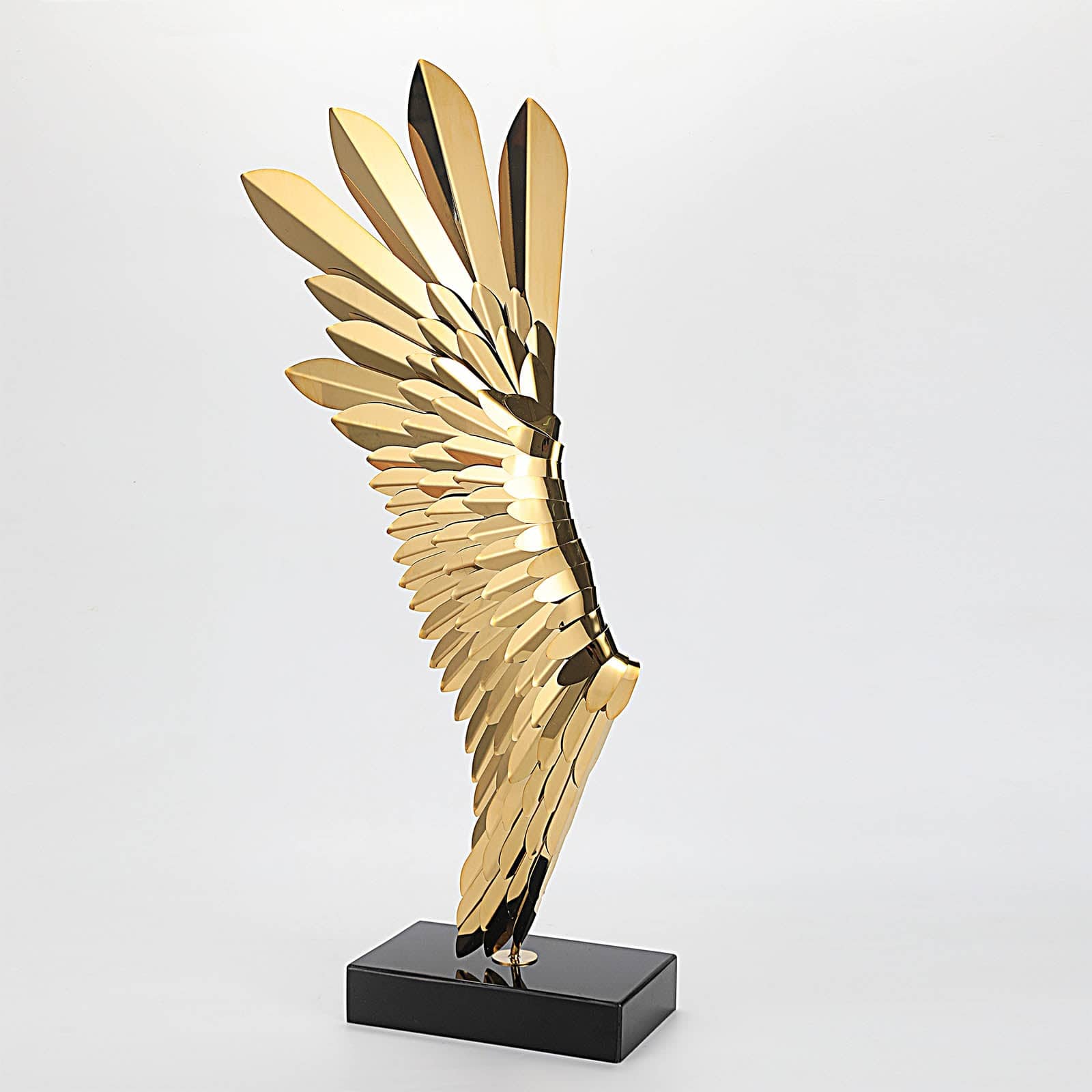 The Golden Wing Handcrafted Stainless Steel Table Artwork B0079 / BOO79 Gold -  Artwork - ebarza Furniture UAE | Shop Modern Furniture in Abu Dhabi & Dubai - مفروشات ايبازرا في الامارات | تسوق اثاث عصري وديكورات مميزة في دبي وابوظبي