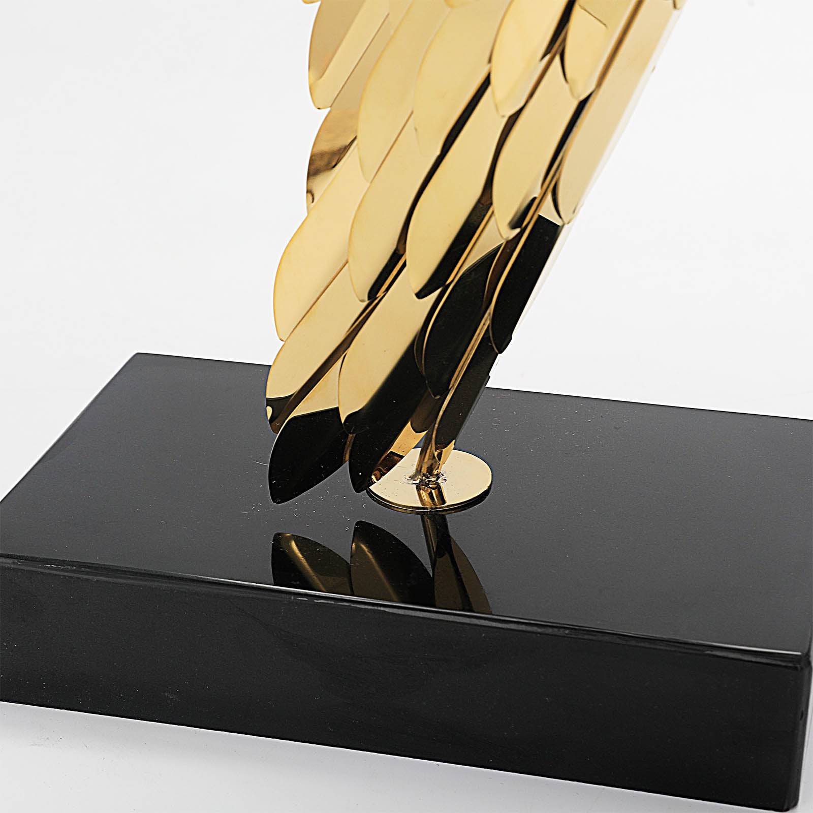 The Golden Wing Handcrafted Stainless Steel Table Artwork B0079 / BOO79 Gold -  Artwork - ebarza Furniture UAE | Shop Modern Furniture in Abu Dhabi & Dubai - مفروشات ايبازرا في الامارات | تسوق اثاث عصري وديكورات مميزة في دبي وابوظبي