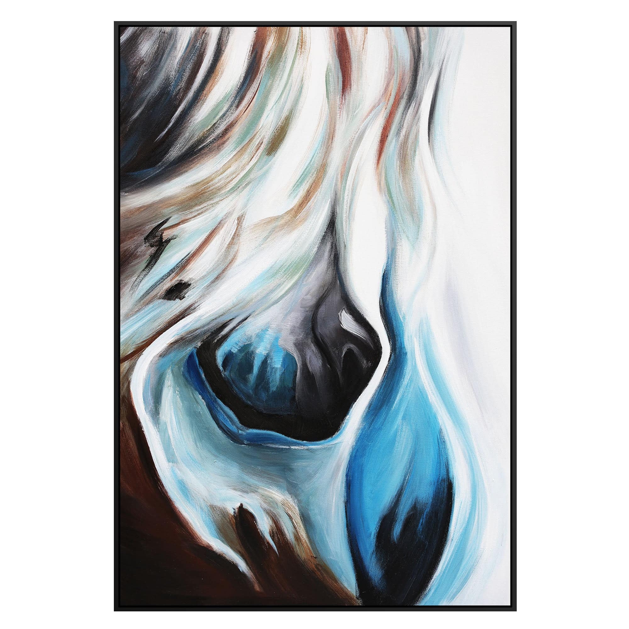 The Ice Horse Hand Painted Art Painting With Frame 130X90 Cm Soap0055 - Paintings - ebarza Furniture UAE | Shop Modern Furniture in Abu Dhabi & Dubai - مفروشات ايبازرا في الامارات | تسوق اثاث عصري وديكورات مميزة في دبي وابوظبي