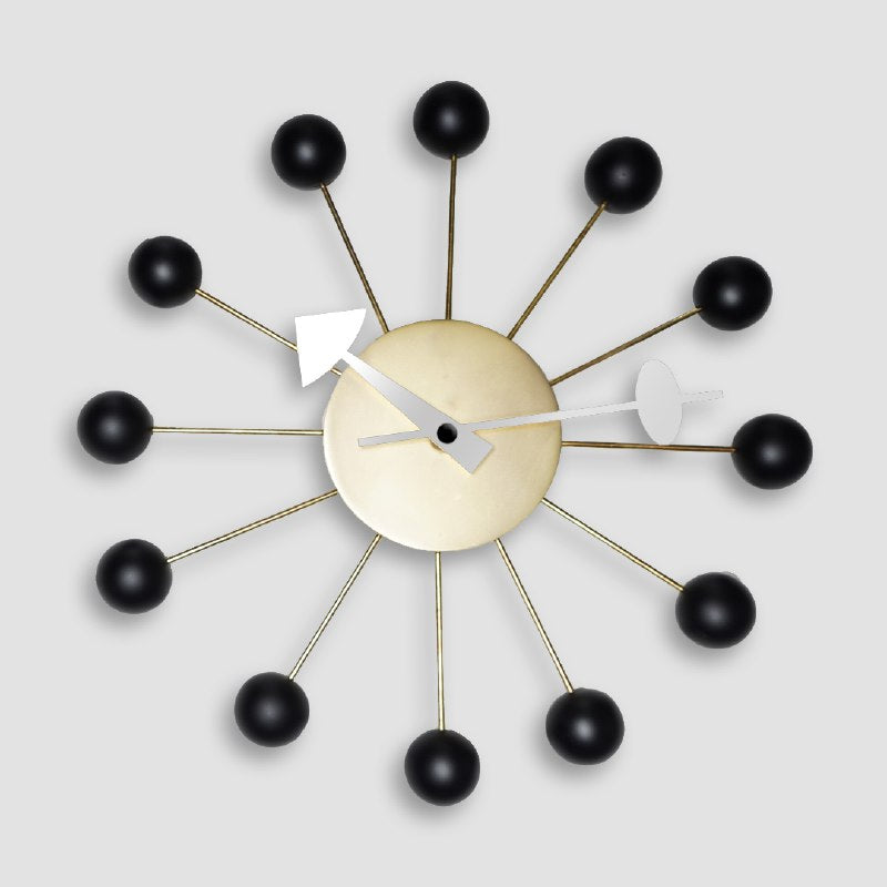 Time Wall Clock Cw09-Black - Clocks - ebarza Furniture UAE | Shop Modern Furniture in Abu Dhabi & Dubai - مفروشات ايبازرا في الامارات | تسوق اثاث عصري وديكورات مميزة في دبي وابوظبي