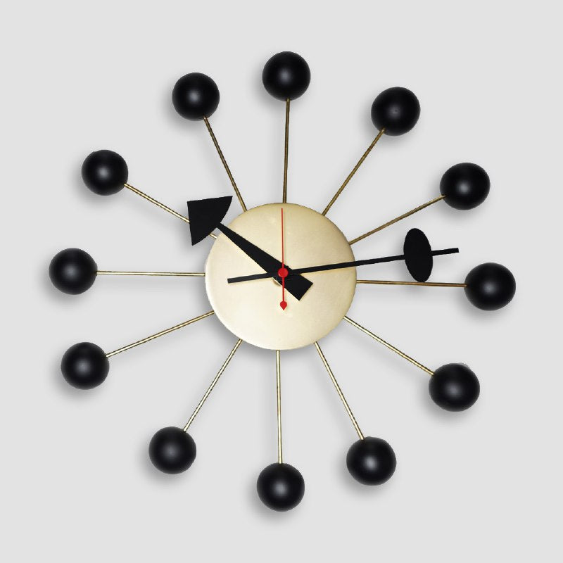 Time Wall Clock Cw09-Black & Gold - Clocks - ebarza Furniture UAE | Shop Modern Furniture in Abu Dhabi & Dubai - مفروشات ايبازرا في الامارات | تسوق اثاث عصري وديكورات مميزة في دبي وابوظبي