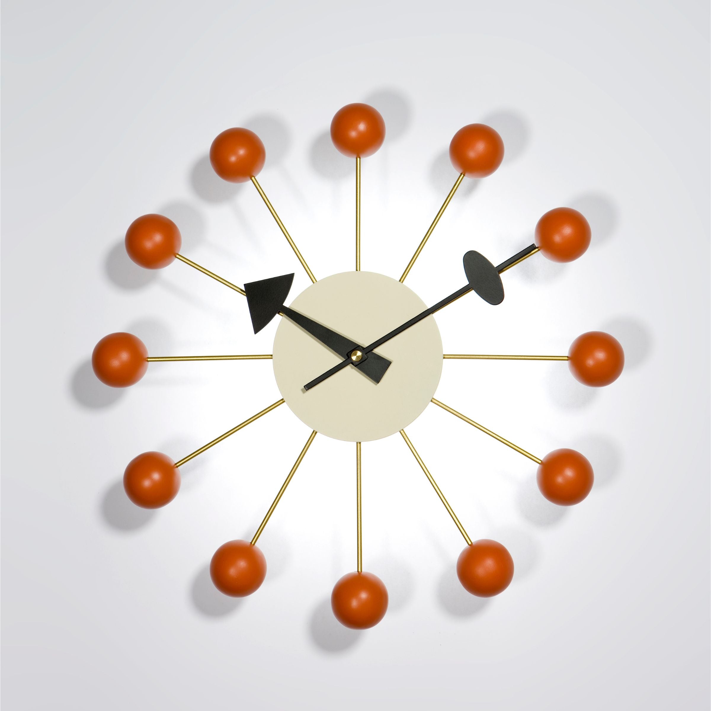 Time Wall Clock Cw09-Orange - Clocks - ebarza Furniture UAE | Shop Modern Furniture in Abu Dhabi & Dubai - مفروشات ايبازرا في الامارات | تسوق اثاث عصري وديكورات مميزة في دبي وابوظبي
