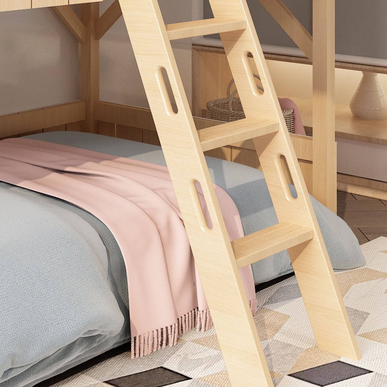 Tree Double Kids Bed Et-C004-N - Kids Beds - ebarza Furniture UAE | Shop Modern Furniture in Abu Dhabi & Dubai - مفروشات ايبازرا في الامارات | تسوق اثاث عصري وديكورات مميزة في دبي وابوظبي