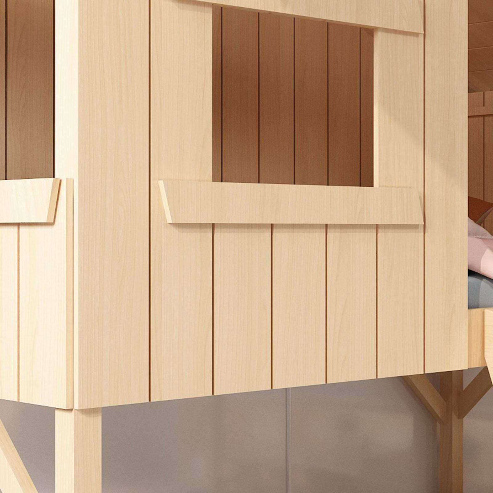 Tree Double Kids Bed Et-C004-N - Kids Beds - ebarza Furniture UAE | Shop Modern Furniture in Abu Dhabi & Dubai - مفروشات ايبازرا في الامارات | تسوق اثاث عصري وديكورات مميزة في دبي وابوظبي